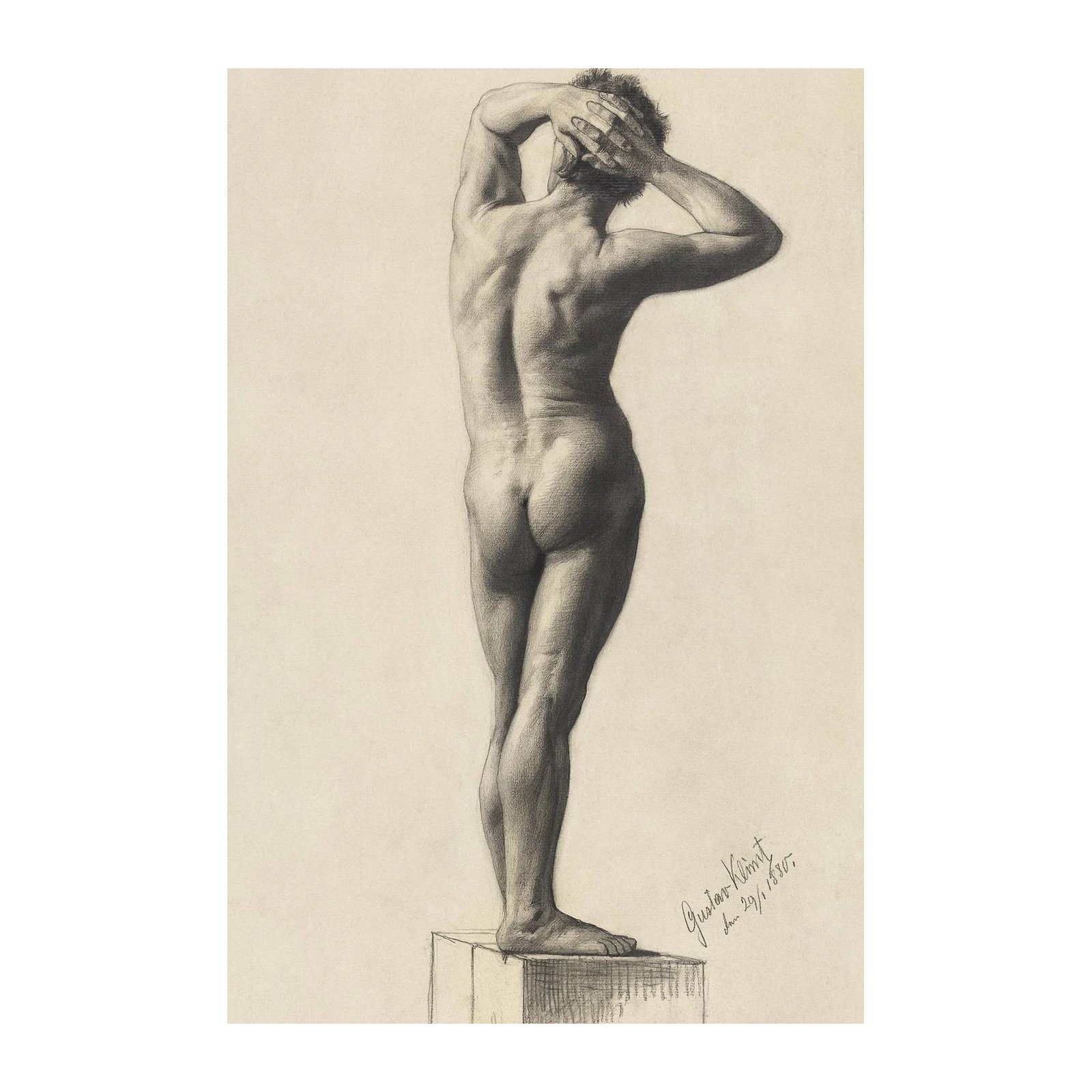 Timeless Figure Study Charcoal Wall Art