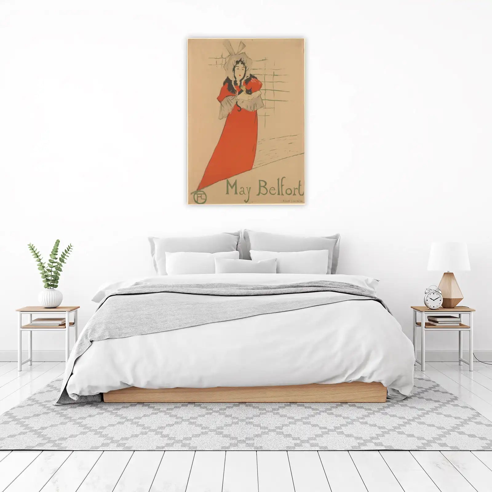 Vintage May Belfort with Cat Wall Art