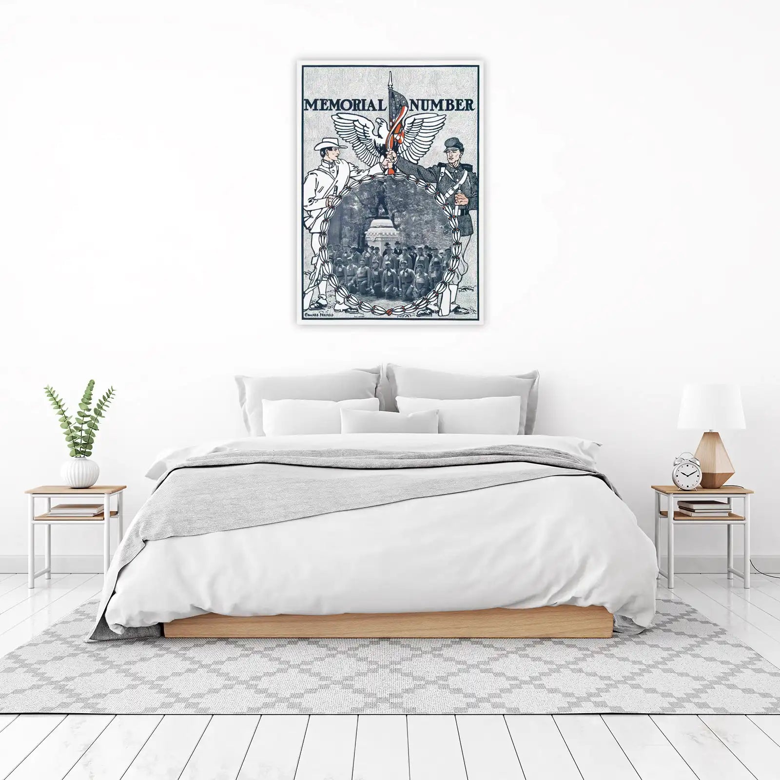 Patriotic Eagle Soldier Memorial Wall Art