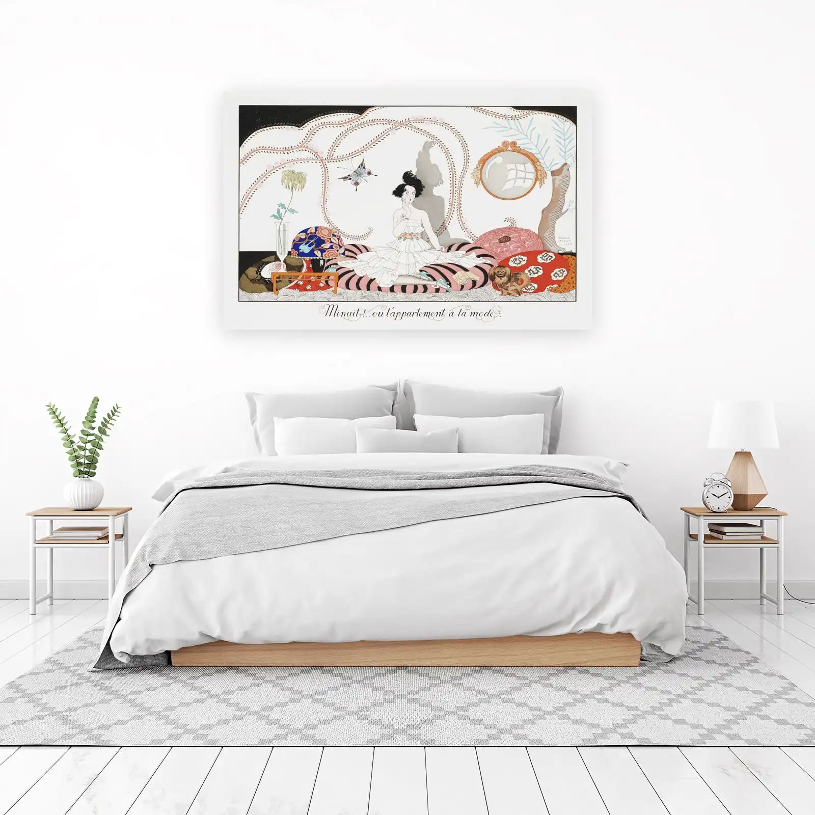 Elegant Art Deco Woman Butterfly Wall Art