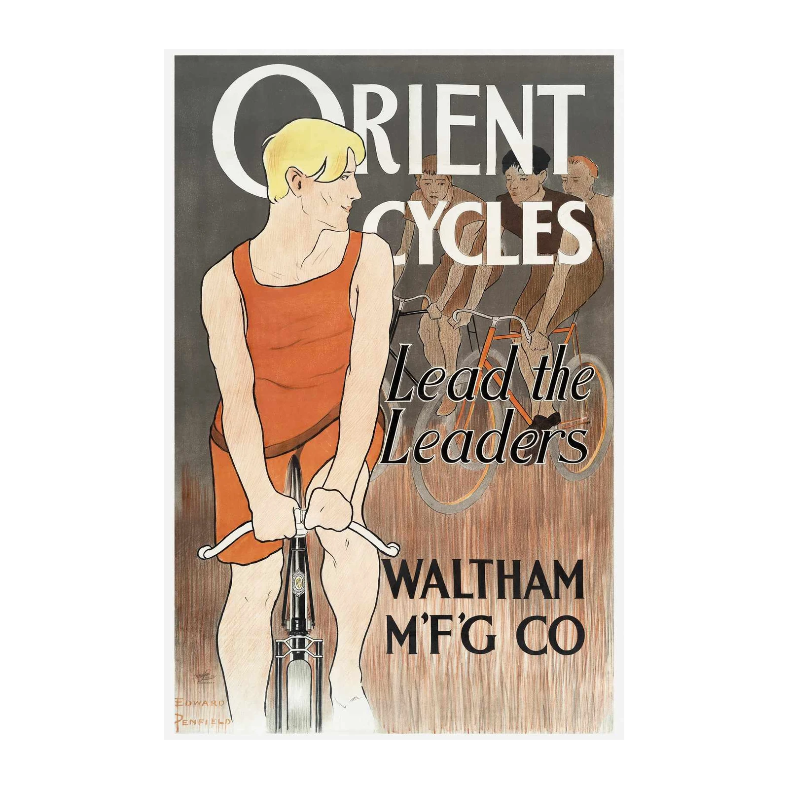 Vintage Cycling Art: Lead the Leaders Wall Art