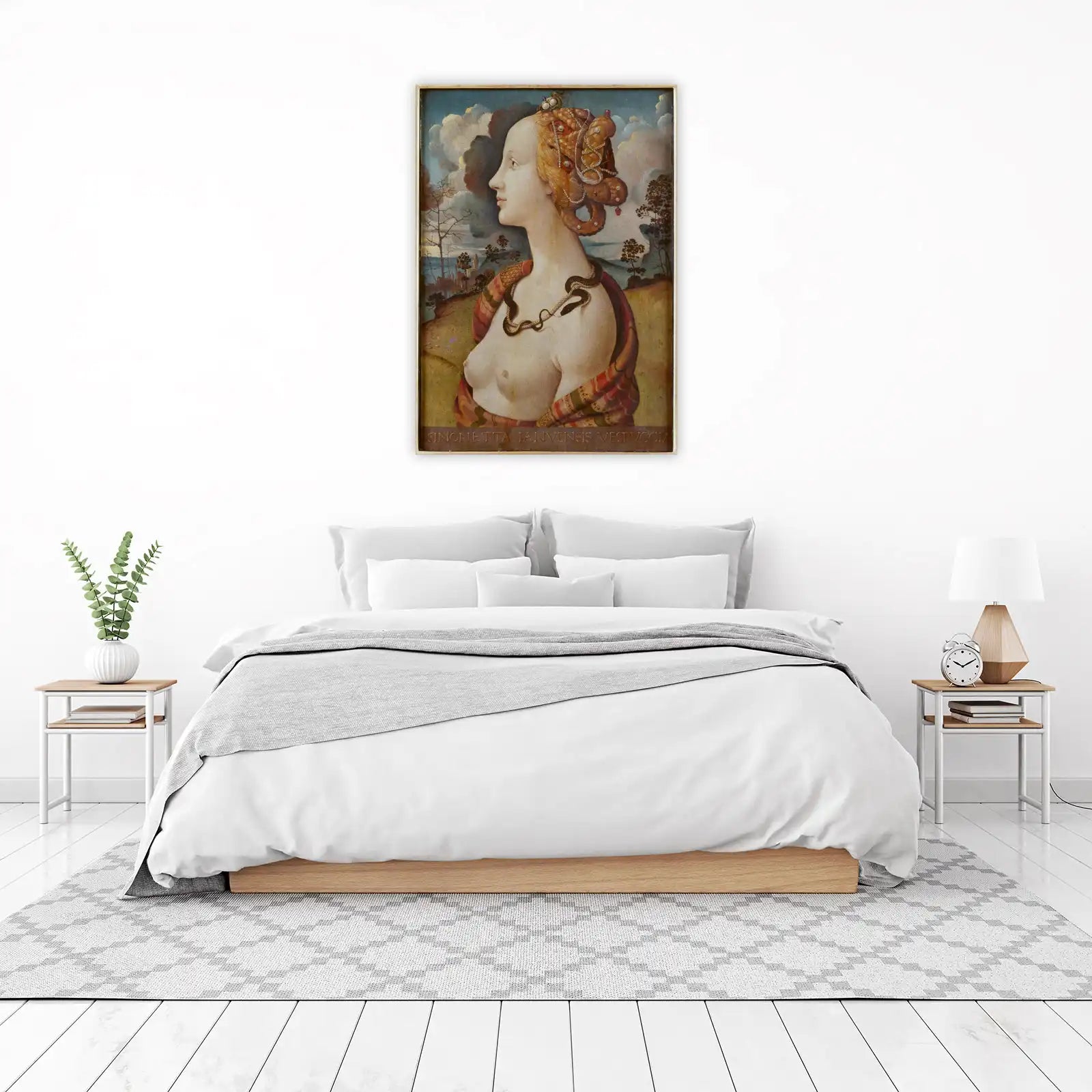 Renaissance Serpent Beauty Portrait Wall Art
