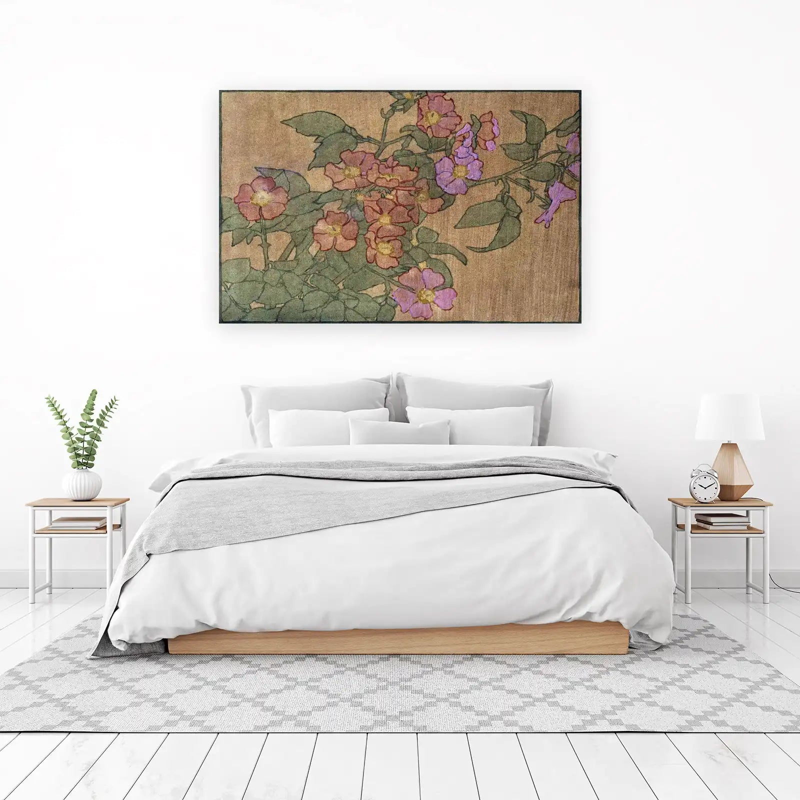 Vintage Floral Art - Rose Garden Wall Art
