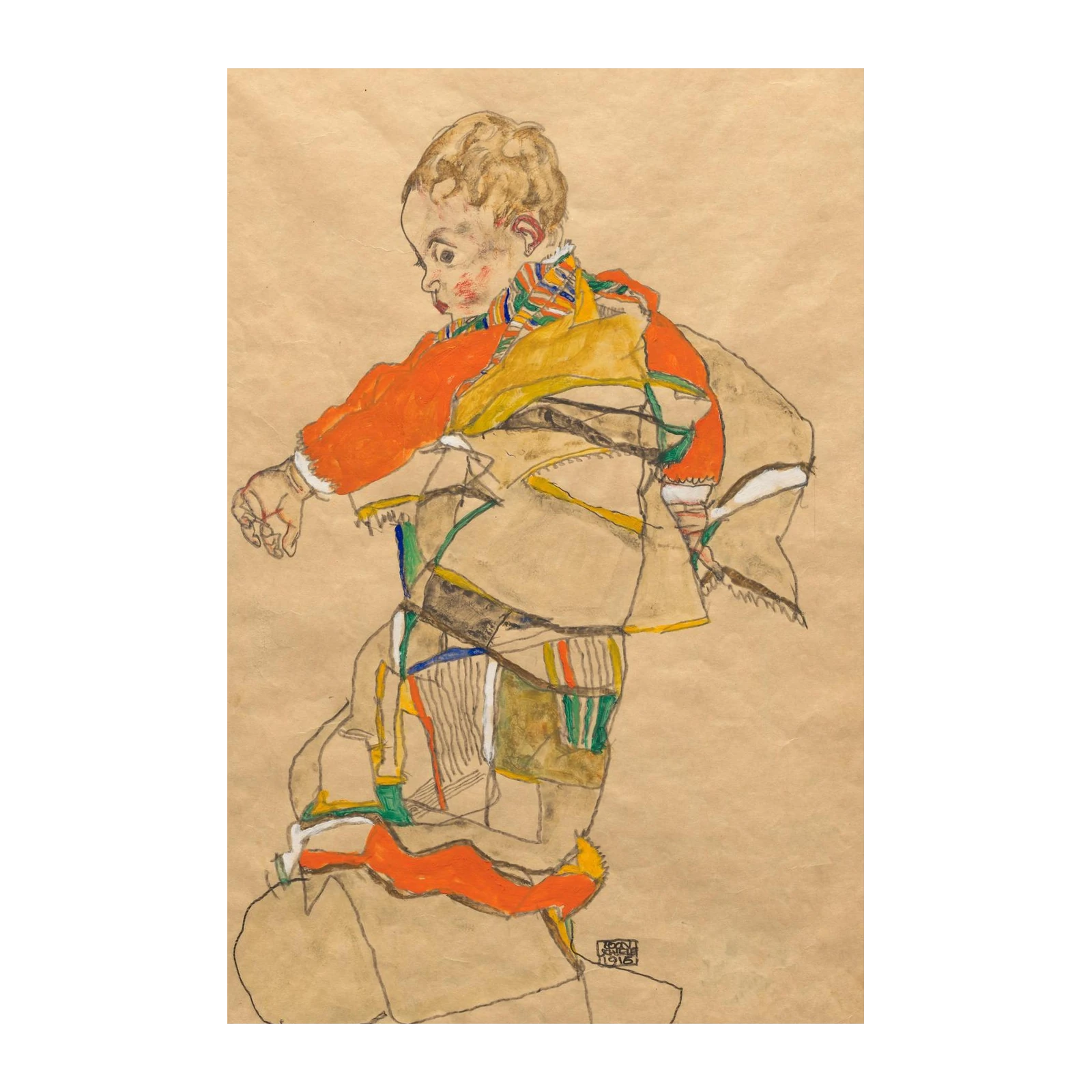 Expressive Child Portrait Art Wall Art