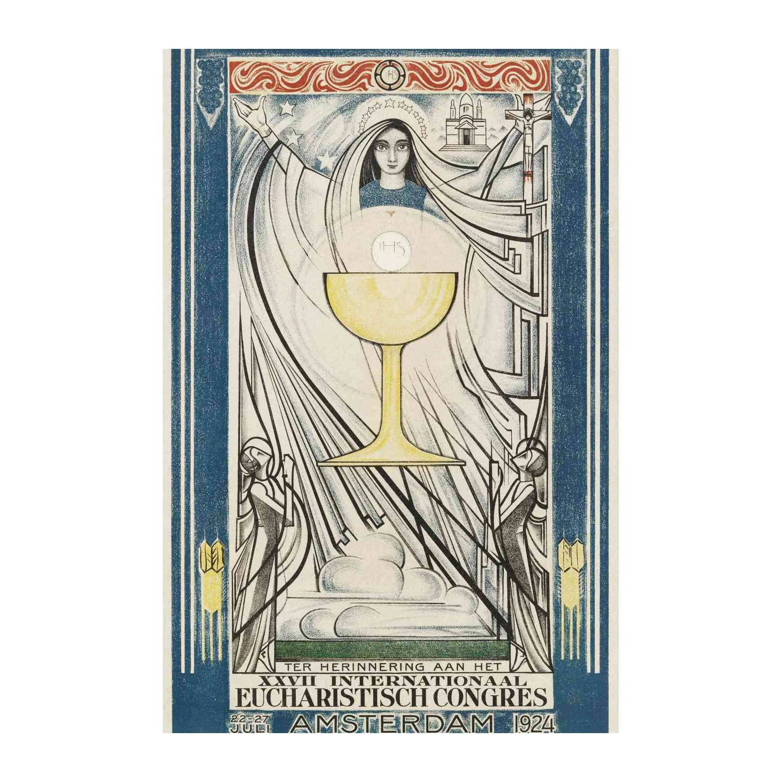 Art Nouveau Eucharistic Congress Amsterdam 1924 Wall Art