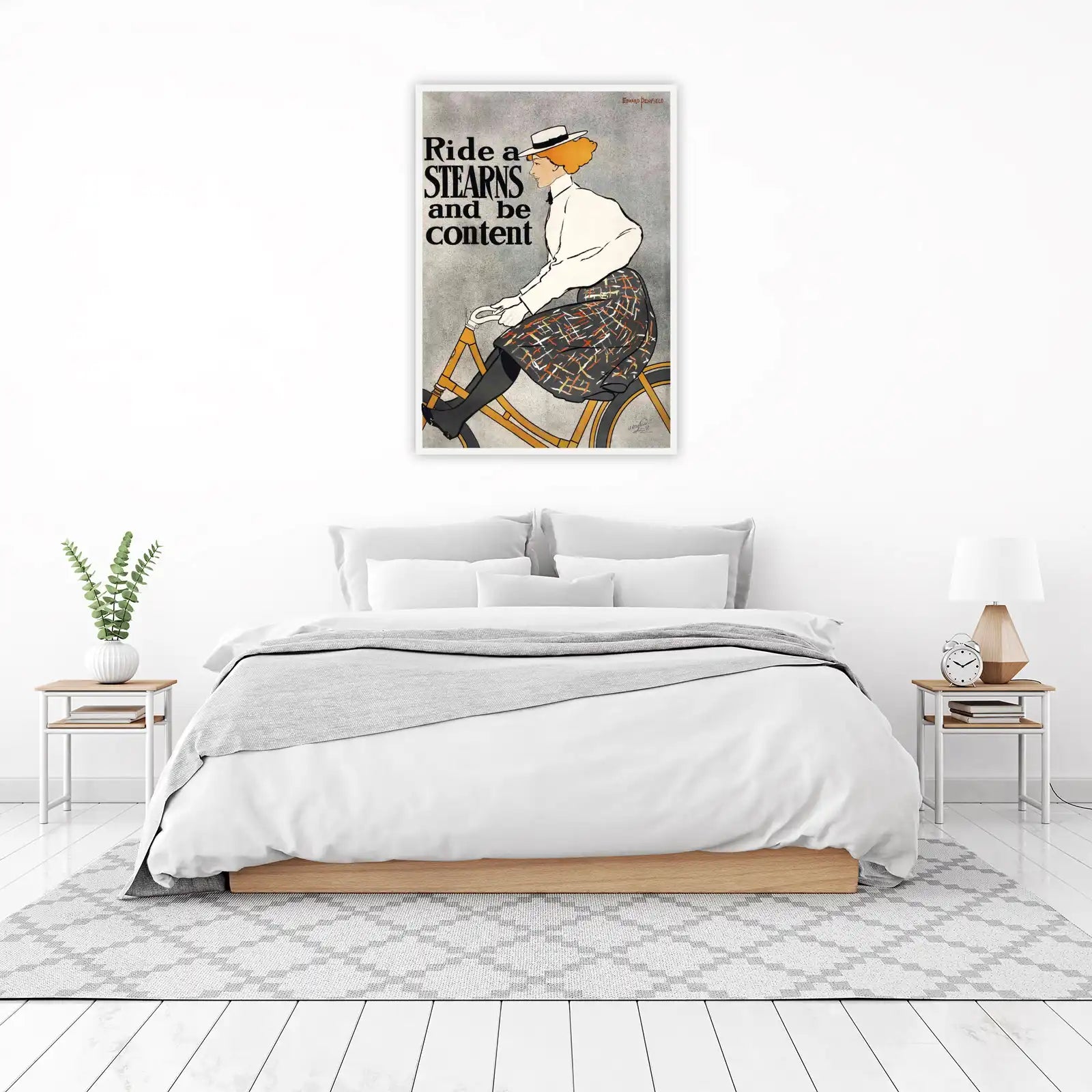Vintage Woman Cycling Stearns Wall Art