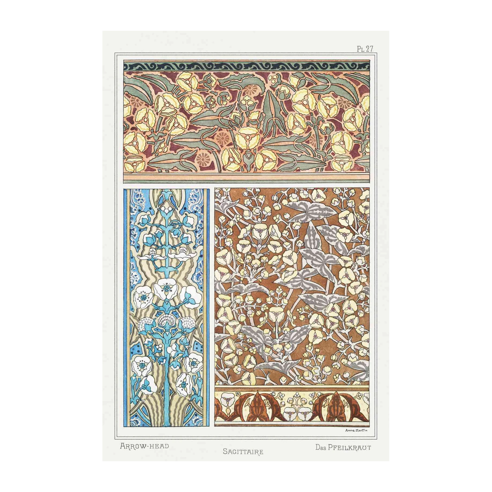 Art Nouveau Floral Botanical Wall Art