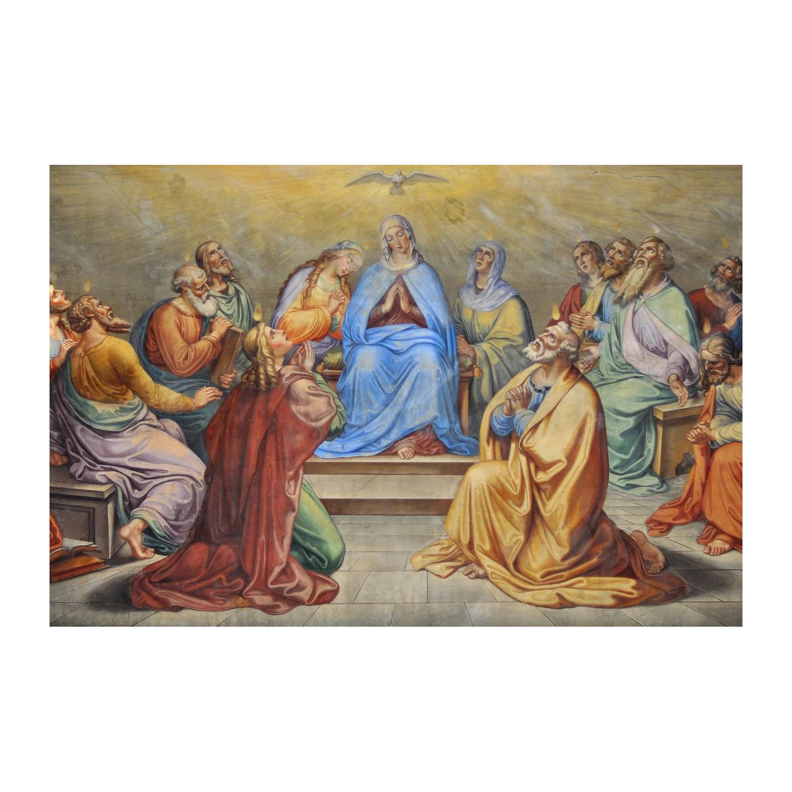 Pentecost Religious Art Madonna & Apostles Wall Art