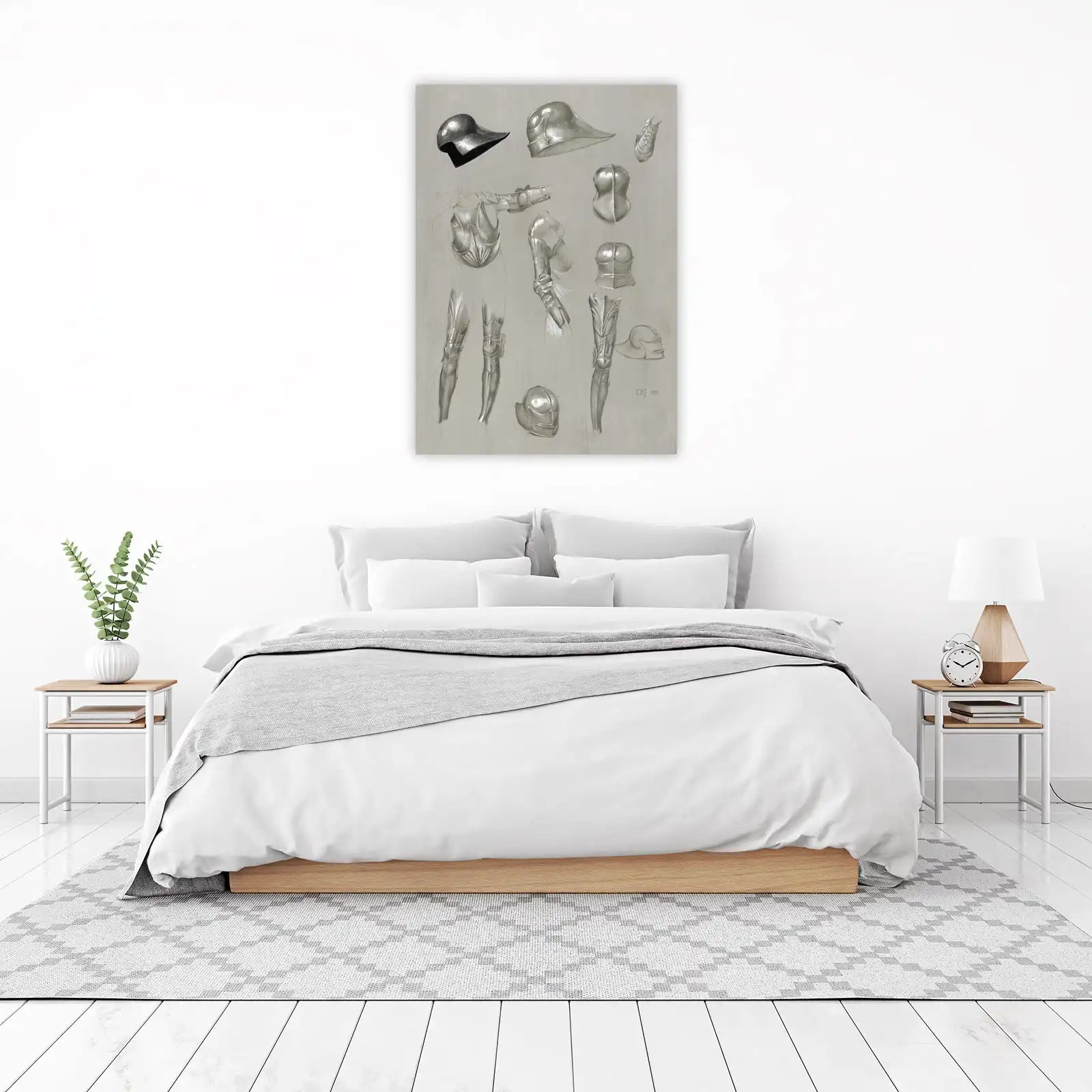 Vintage Armor Study Sketch Wall Art