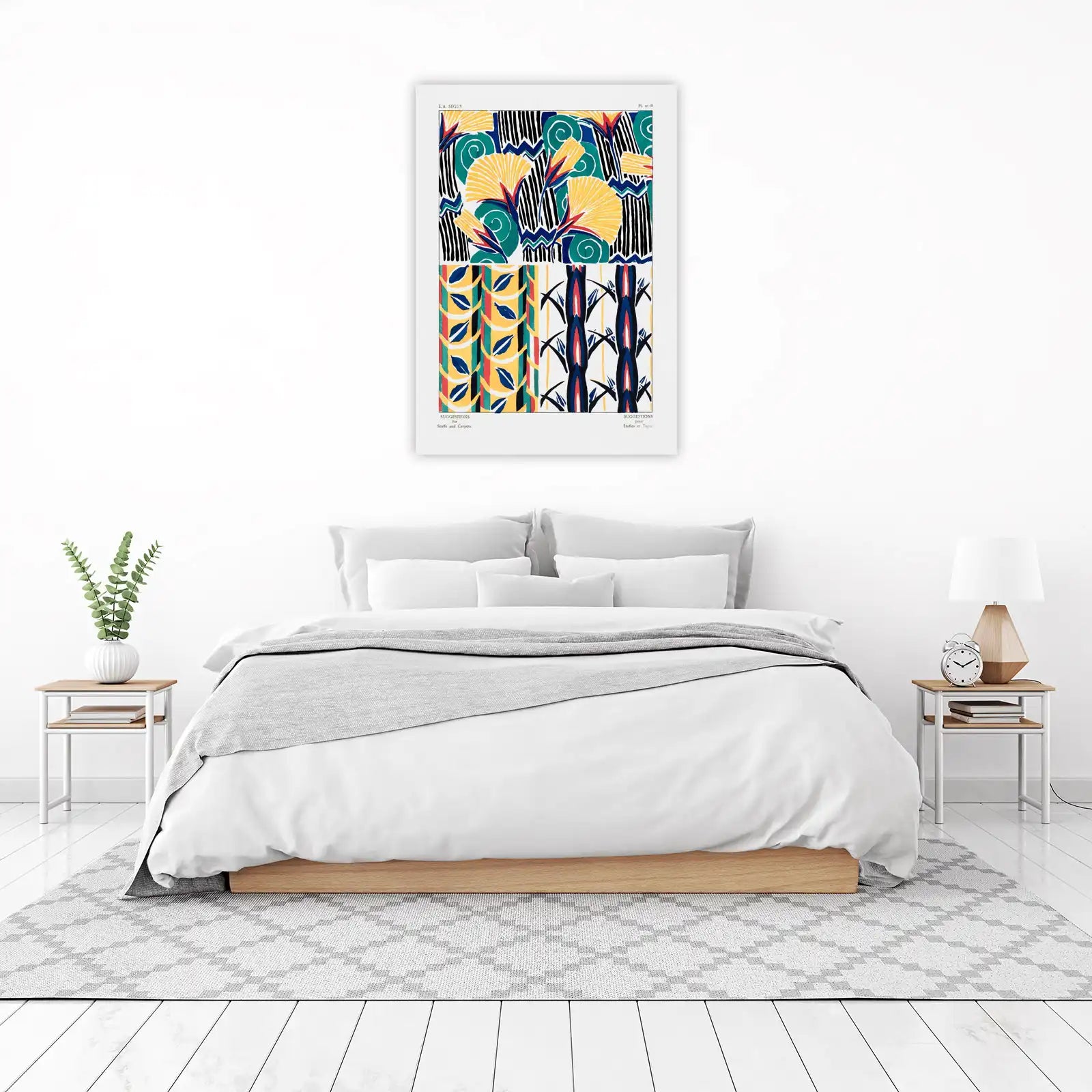 Art Deco Floral & Leaf Abstract Wall Art