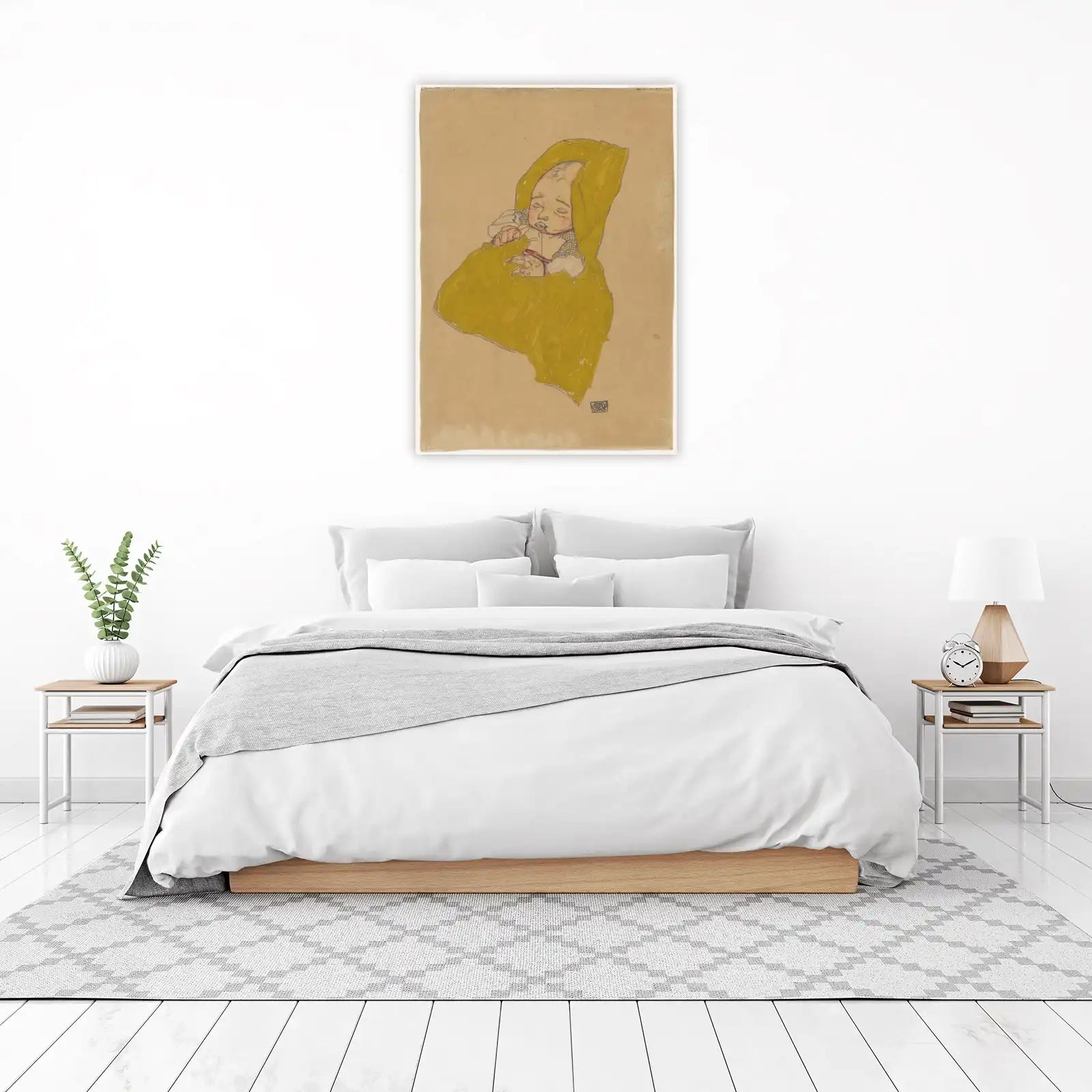 Tender Child in Yellow Blanket Wall Art