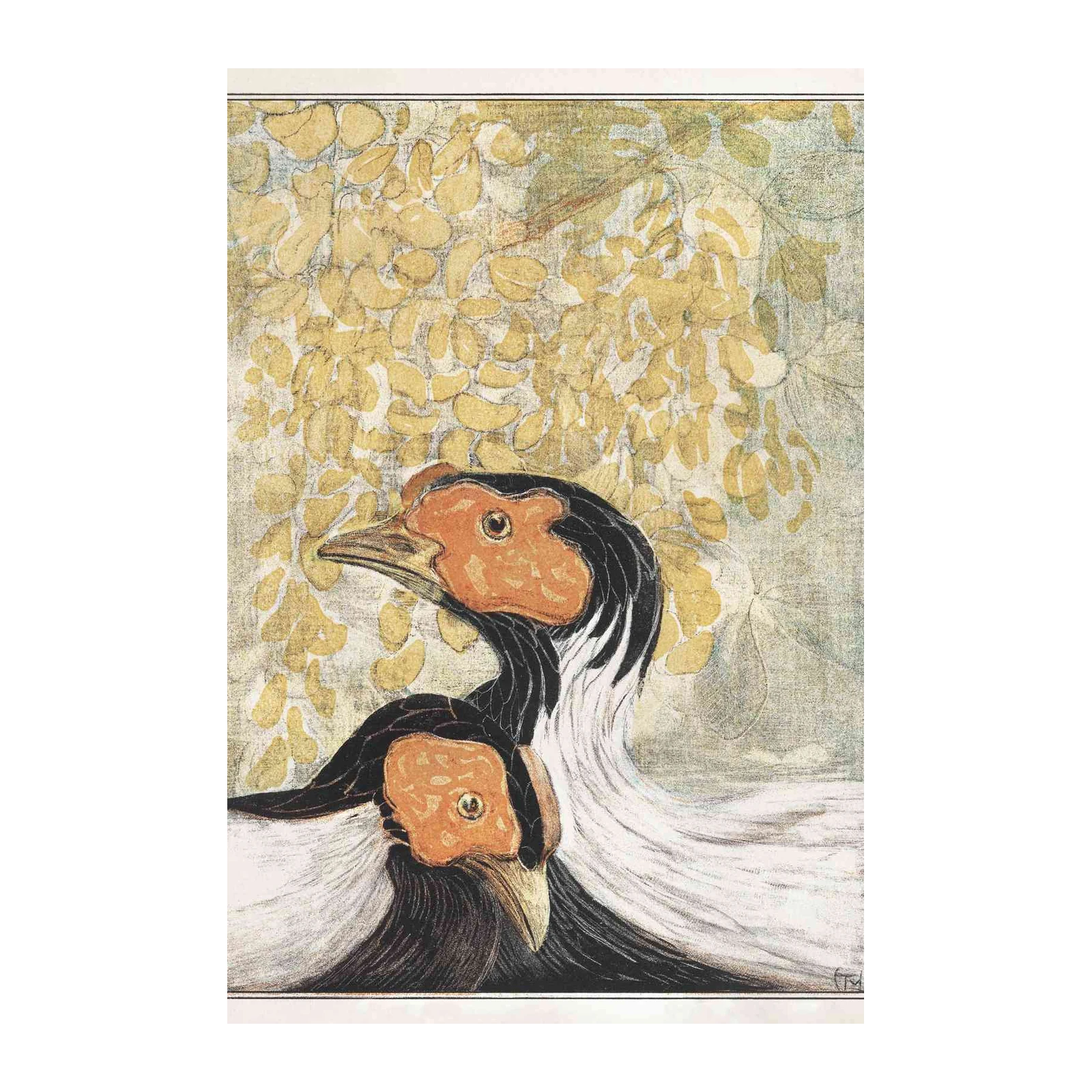 Elegant Cranes Japanese Art Wall Art