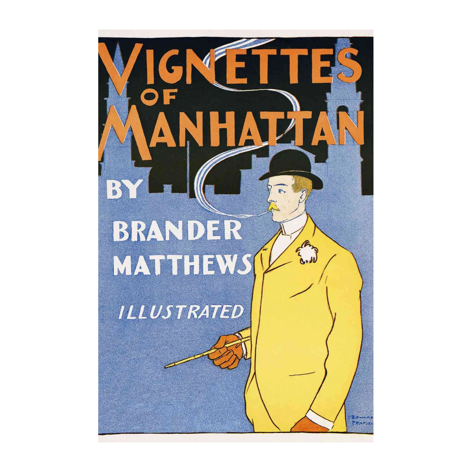 Vintage Manhattan Style Gentleman Wall Art