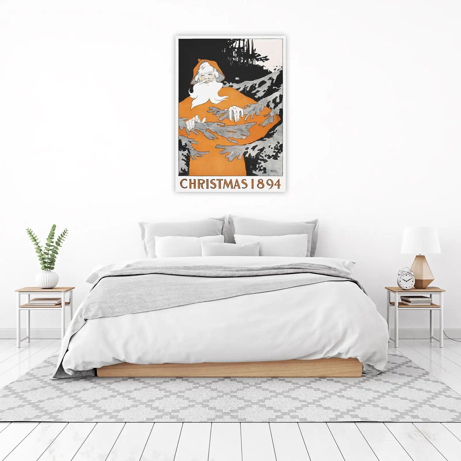 Vintage Christmas Poster Art Wall Art