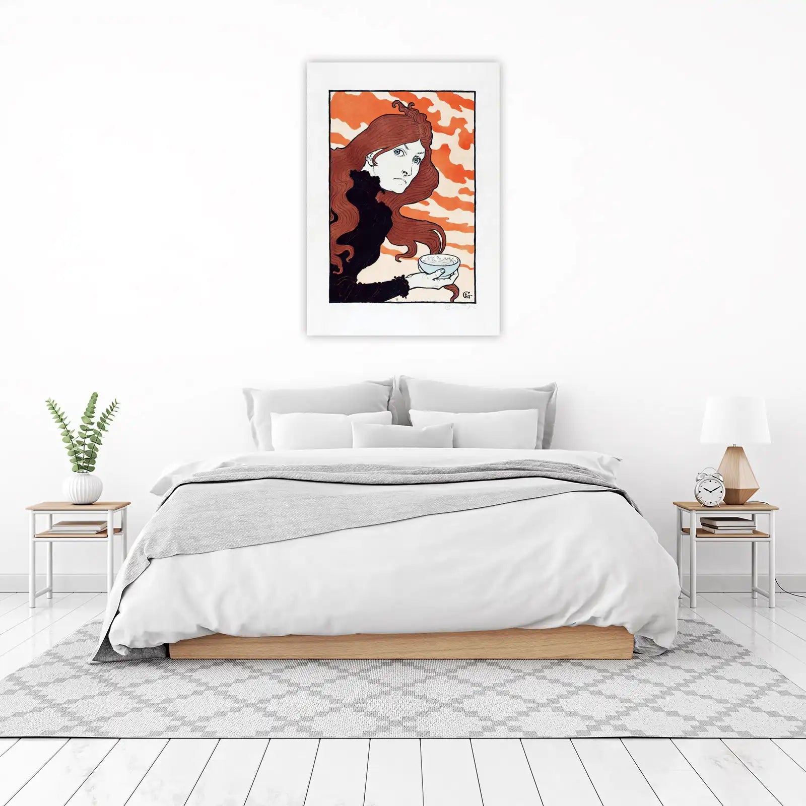 Mysterious Woman with Blue Eyes Wall Art