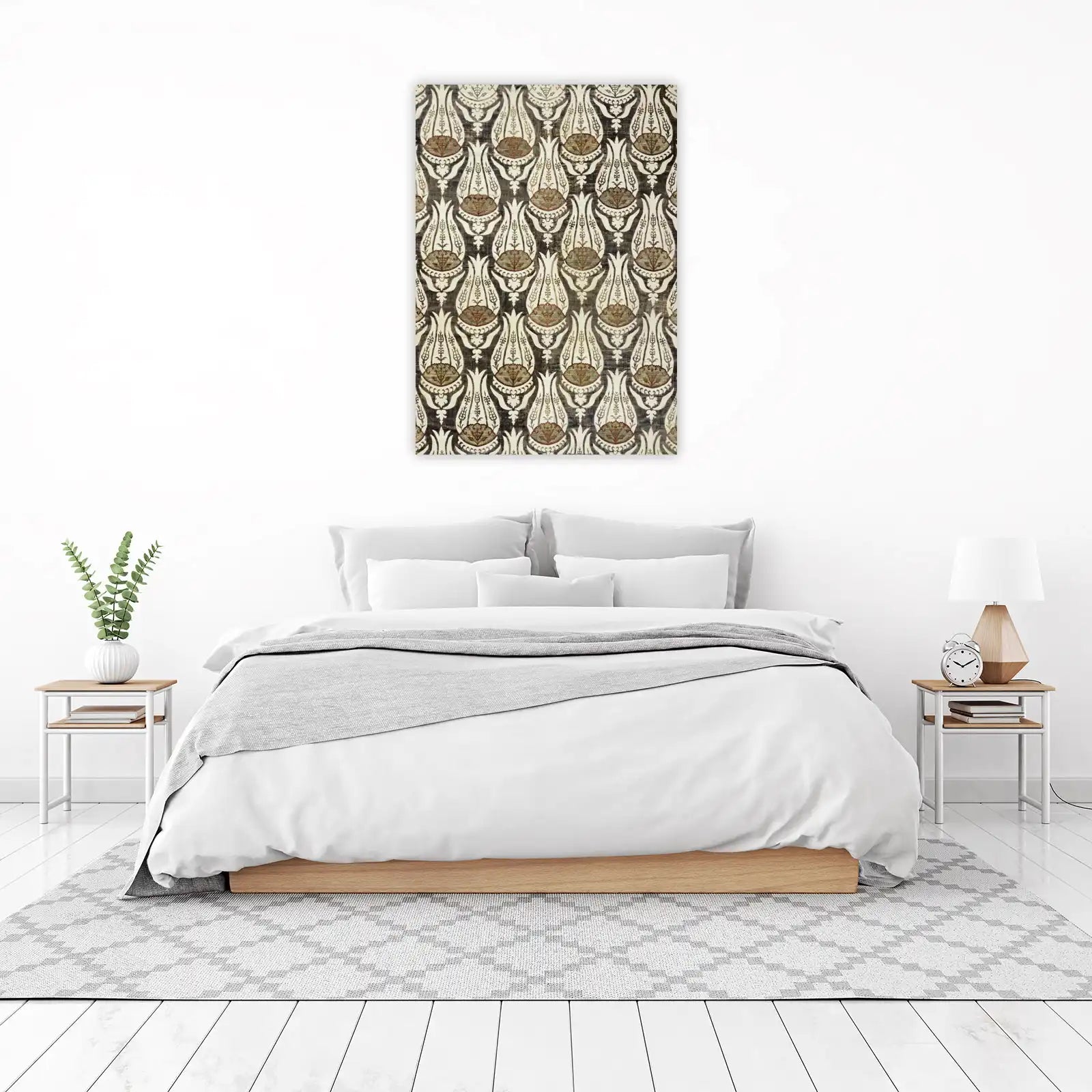 Elegant Ottoman Tulip Pattern Wall Art