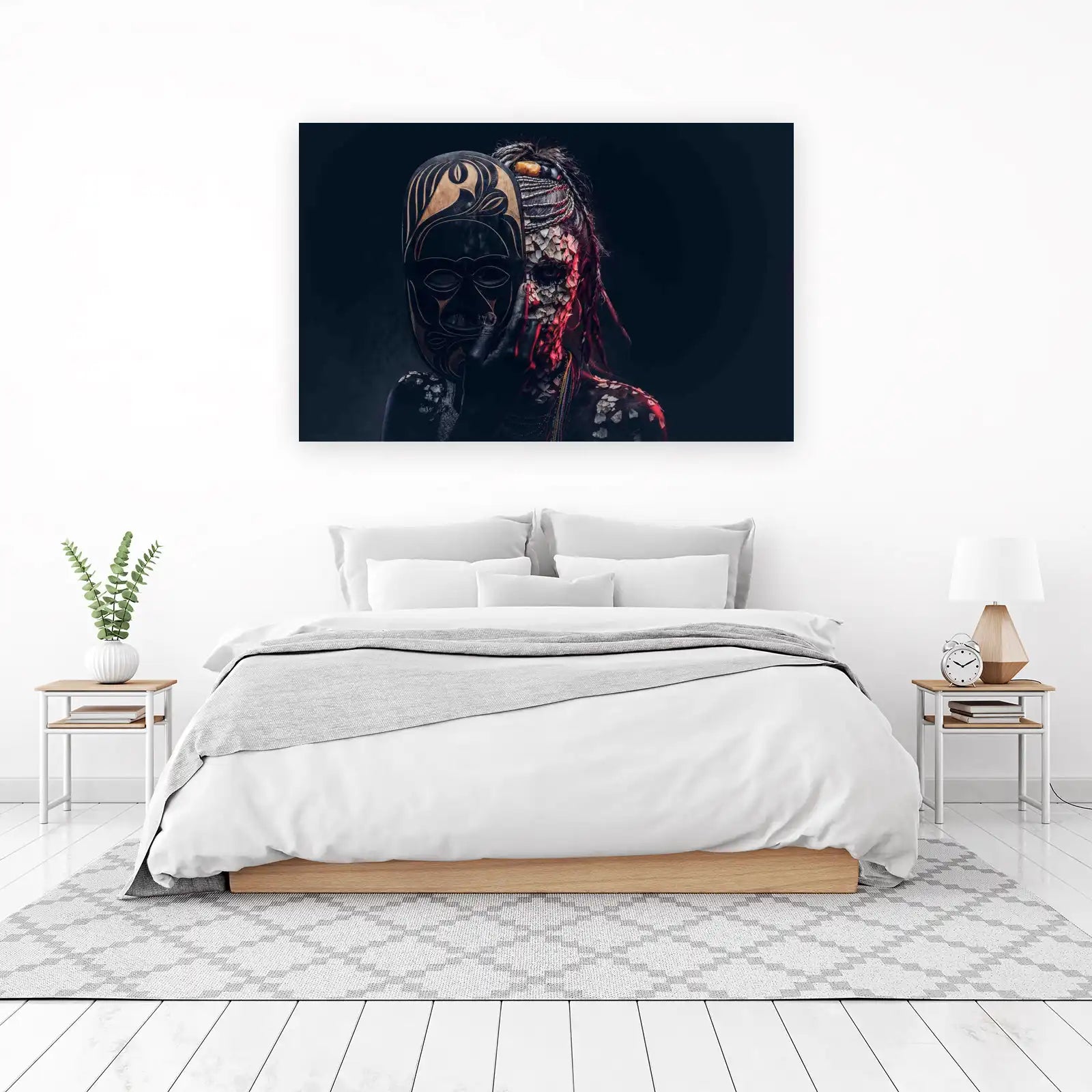 Mystic Tribal Mask Warrior Wall Art