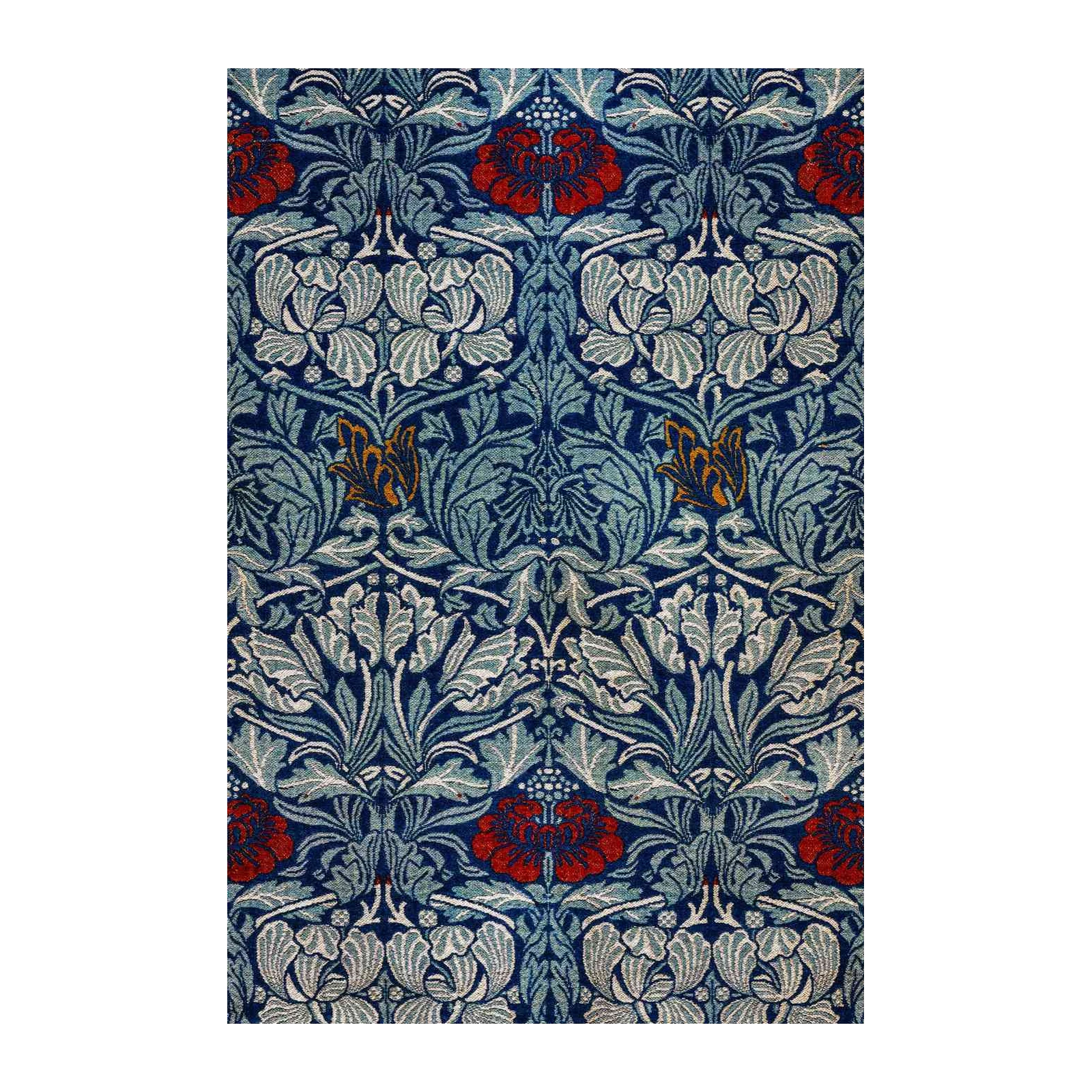 Vintage Floral Blue & Red Wall Art
