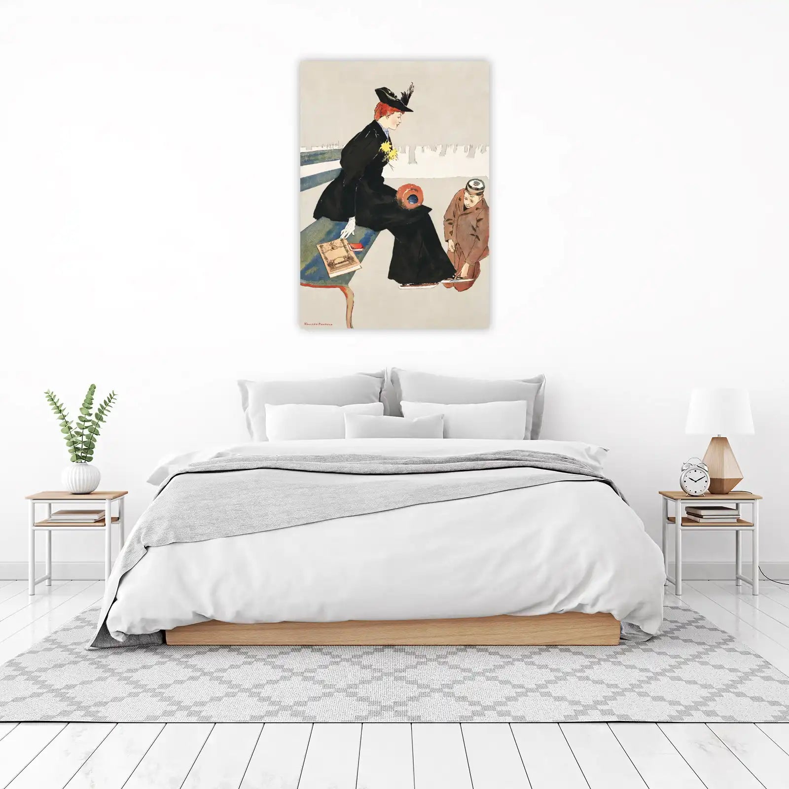Vintage Skating Scene Wall Art