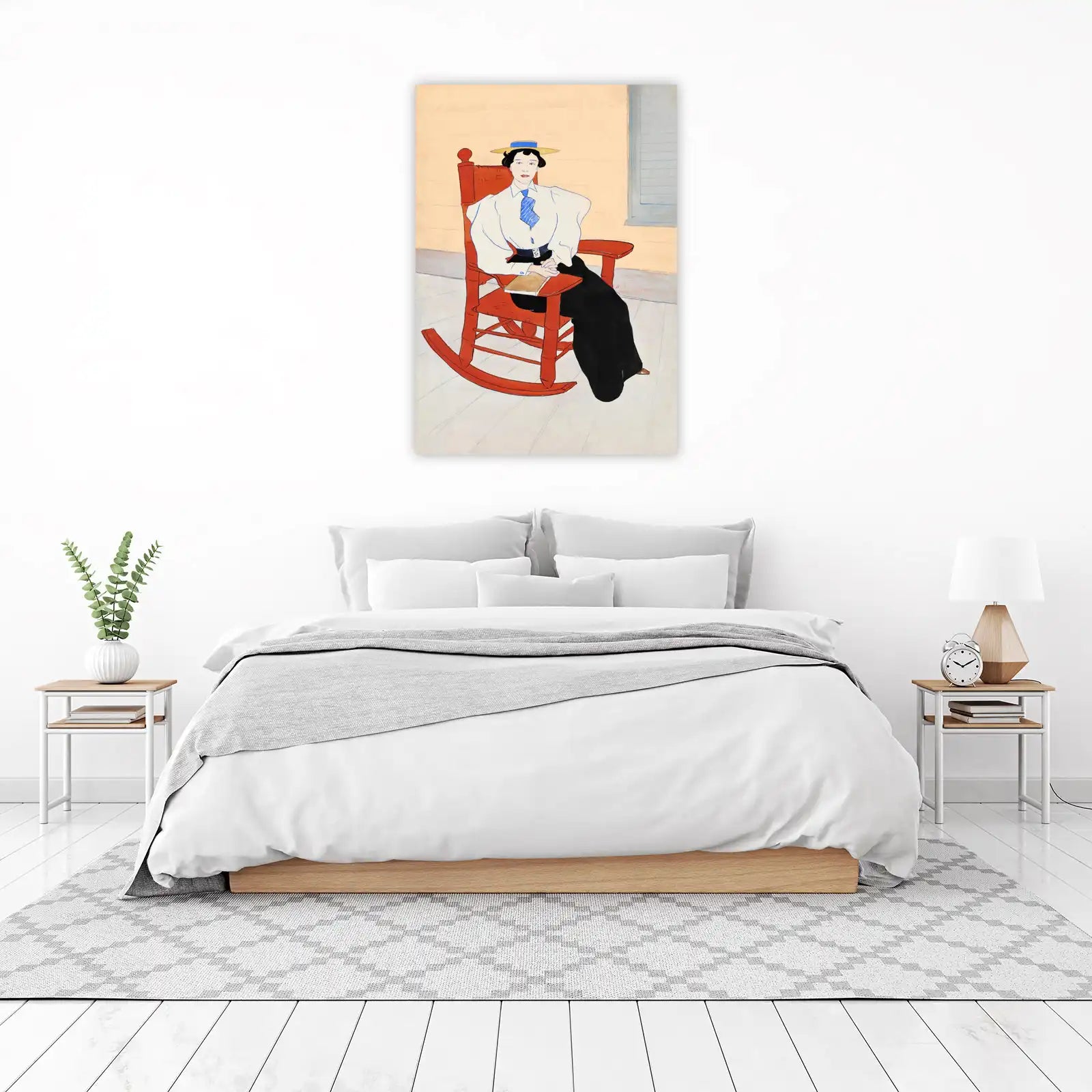 Vintage Lady Rocking Chair Wall Art