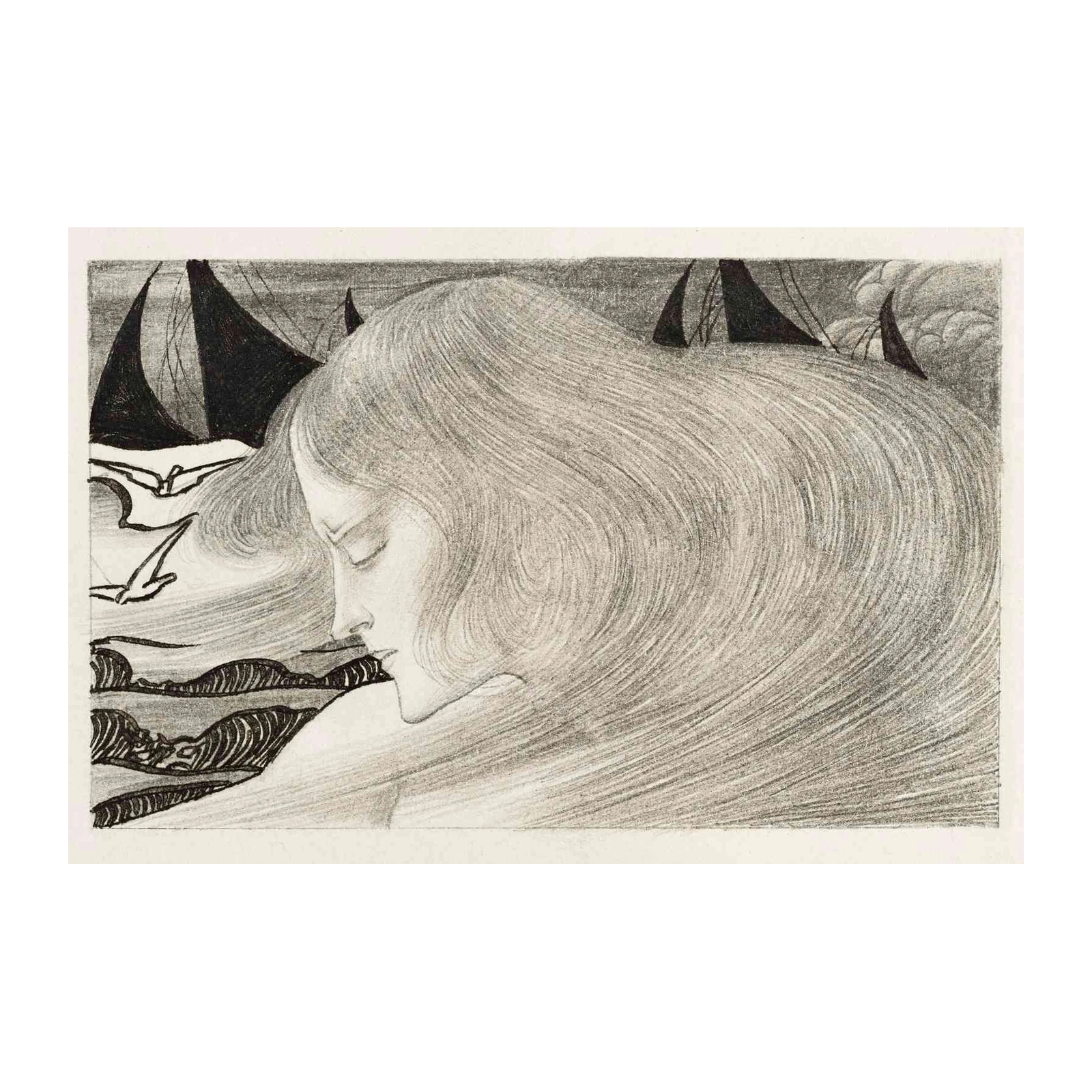 Mystic Voyage Serene Portrait Wall Art