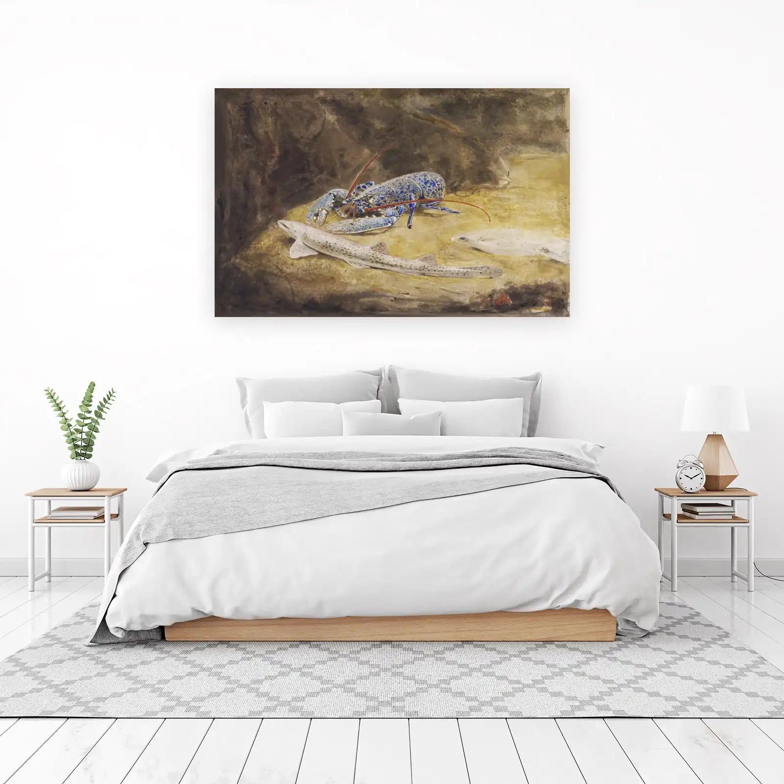 Vibrant Lobster & Fish Underwater Scene Wall Art