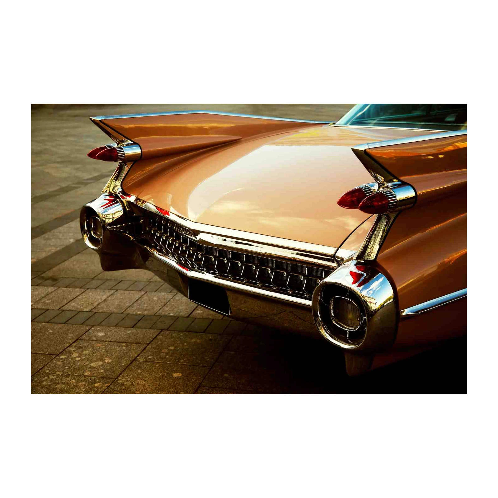Retro Gold Cadillac Tail Fin Wall Art