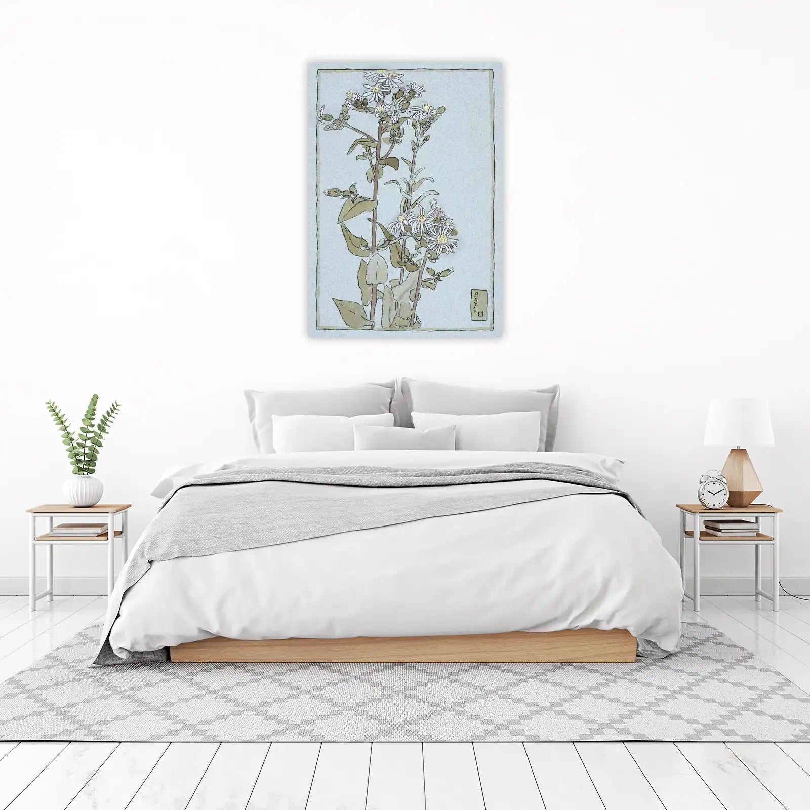 Vintage Aster Floral Art Wall Art