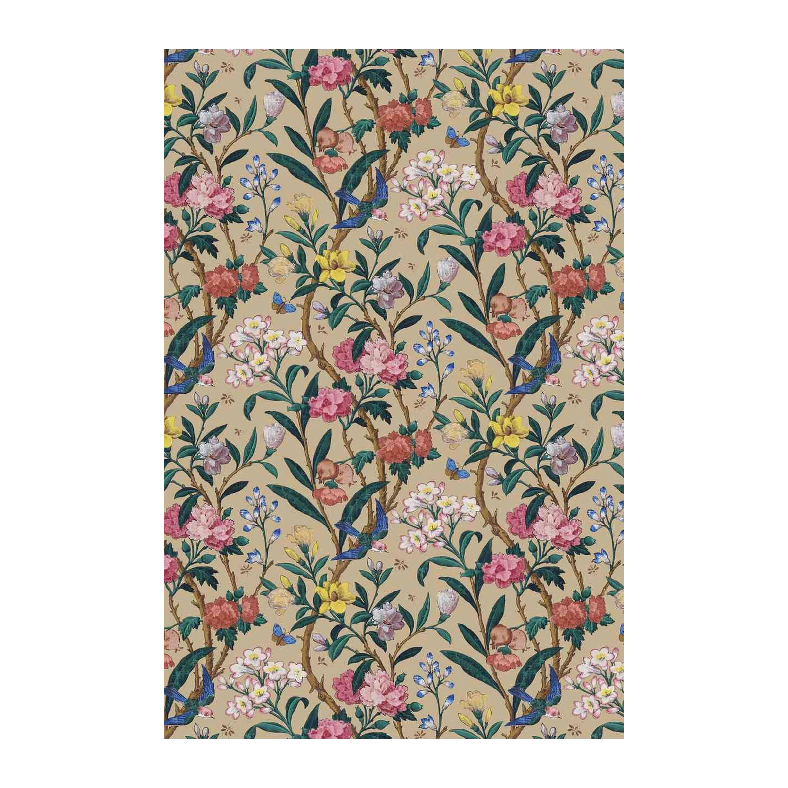 Vintage Floral Birds Wall Art