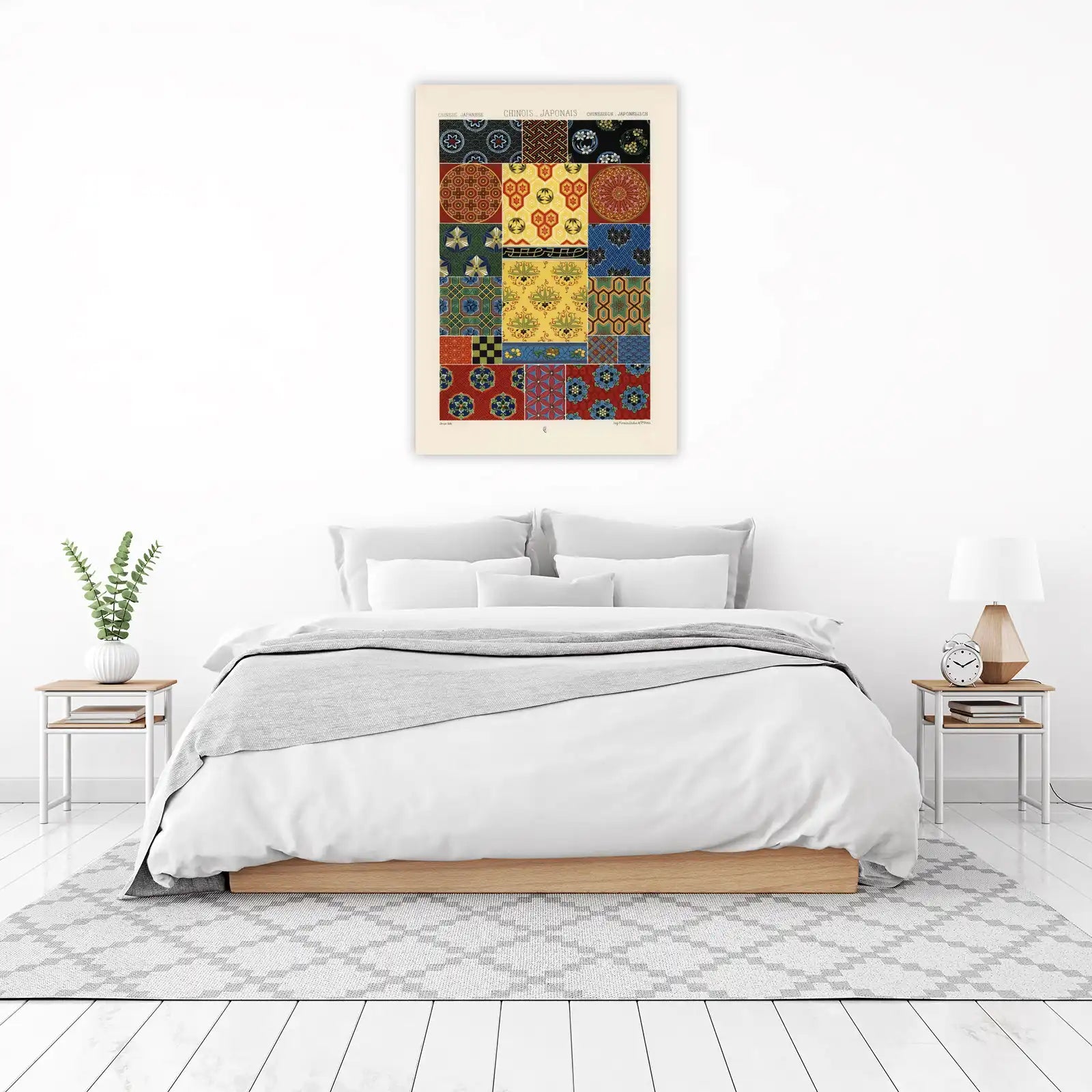 Vintage East Asian Patterns Wall Art