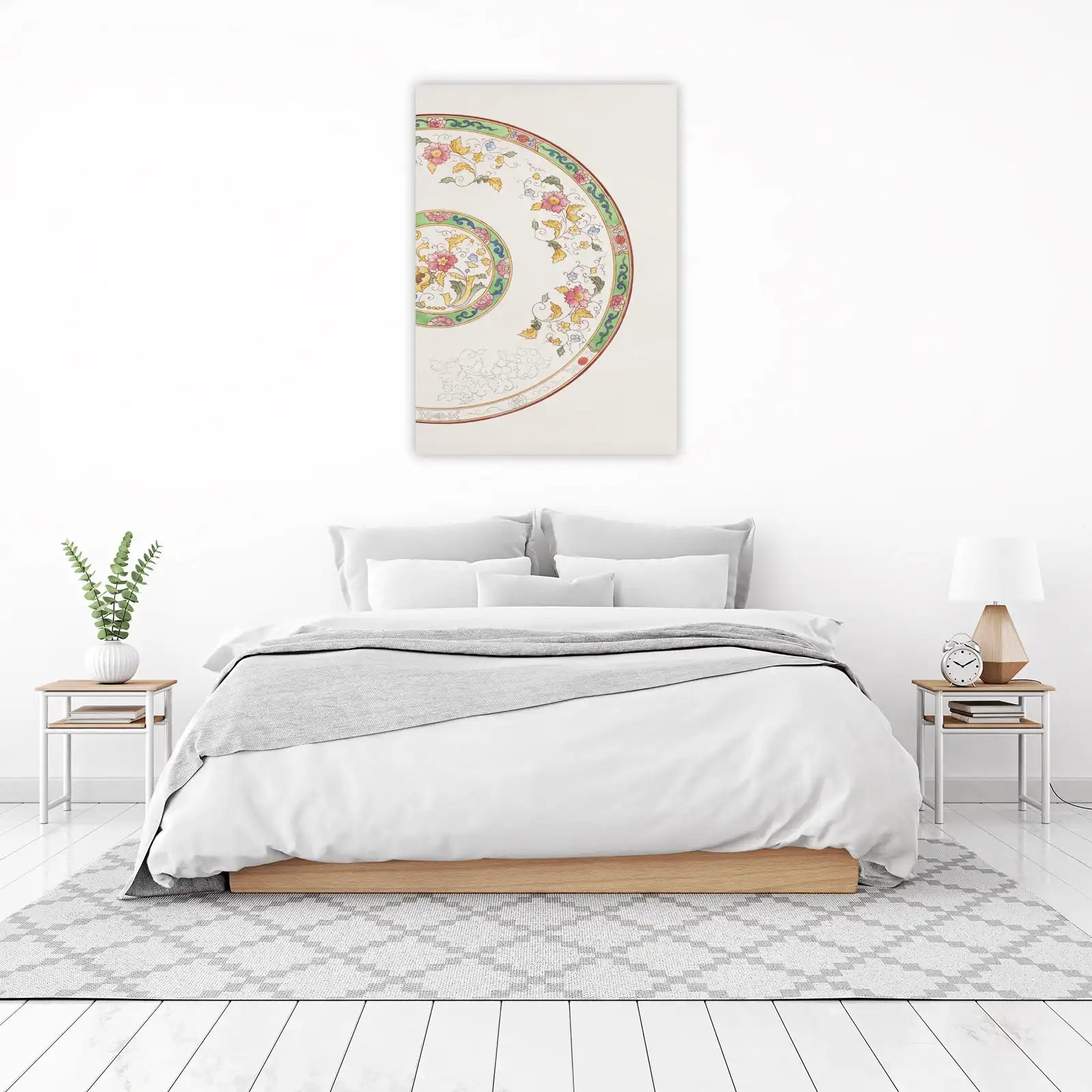 Elegant Floral Scroll Wall Art