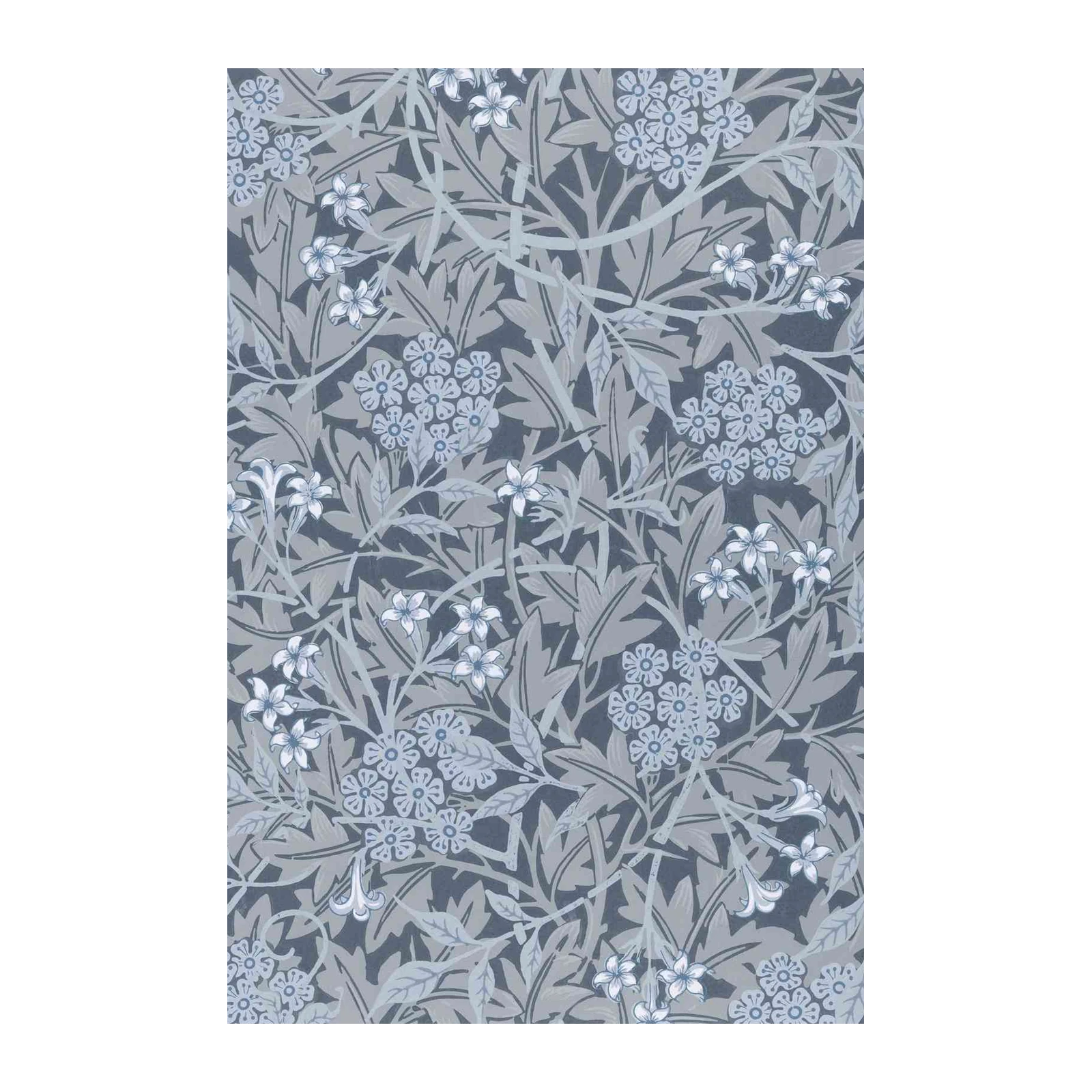 Elegant Blue Floral Garden Wall Art