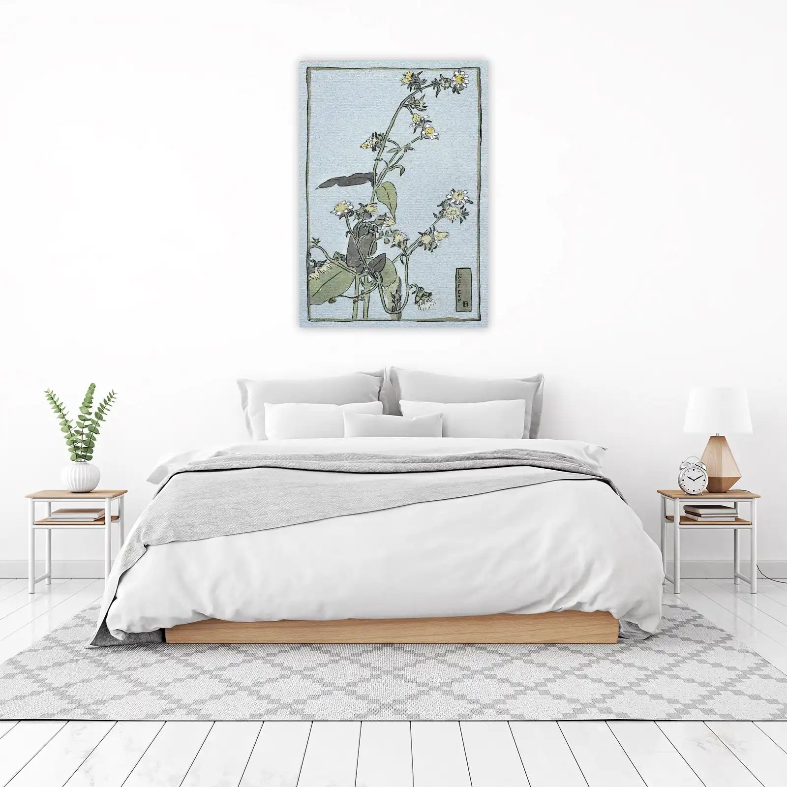 Delicate Botanical Sketch Yellow Flowers Wall Art