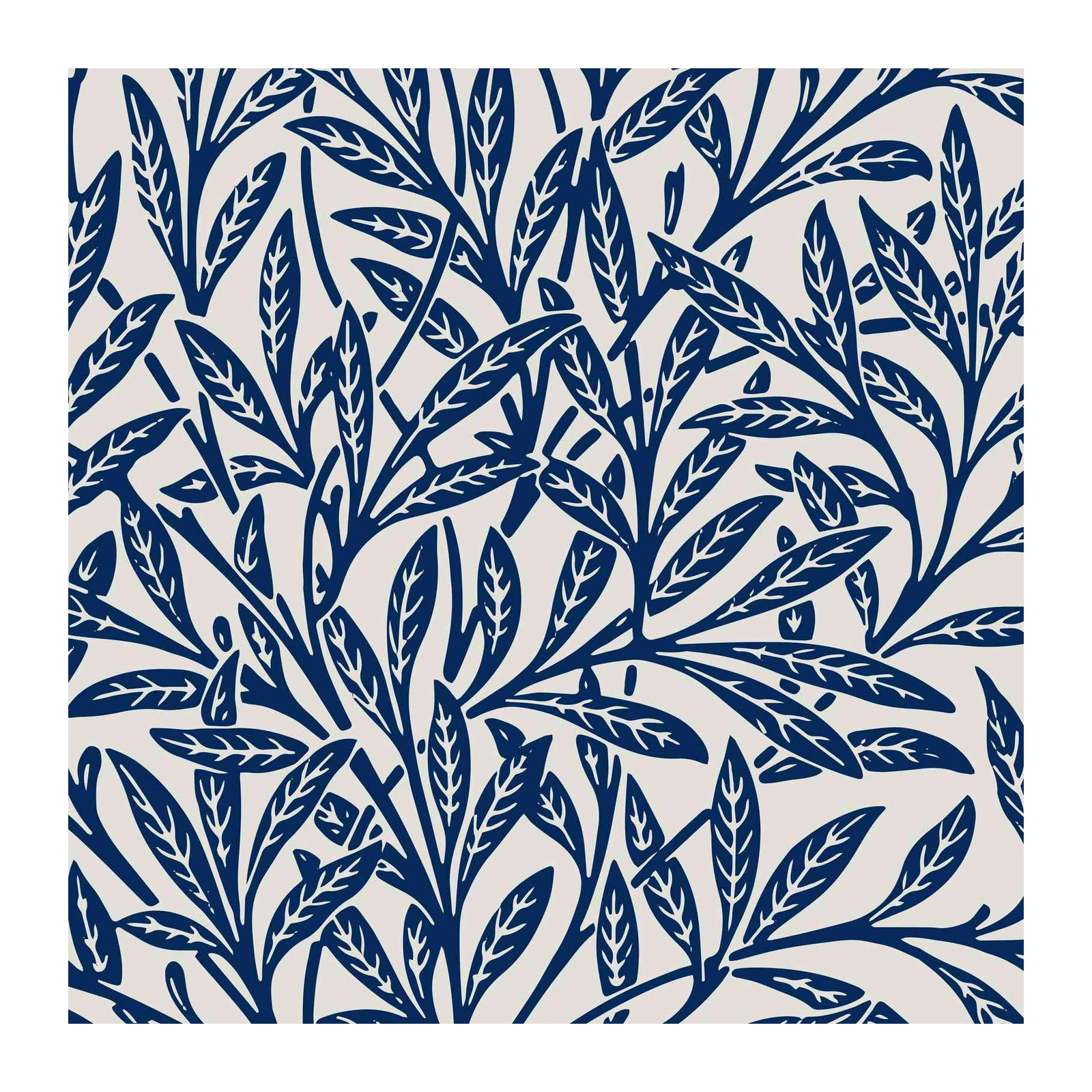 Elegant Navy Leaf Botanical Wall Art