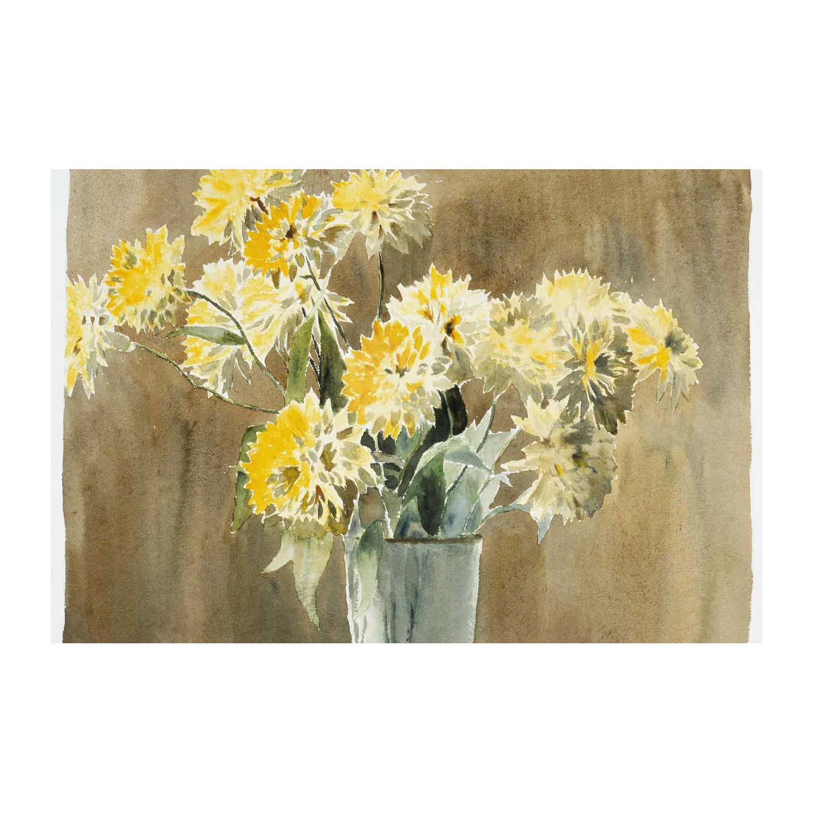 Radiant Yellow Floral Watercolor Wall Art