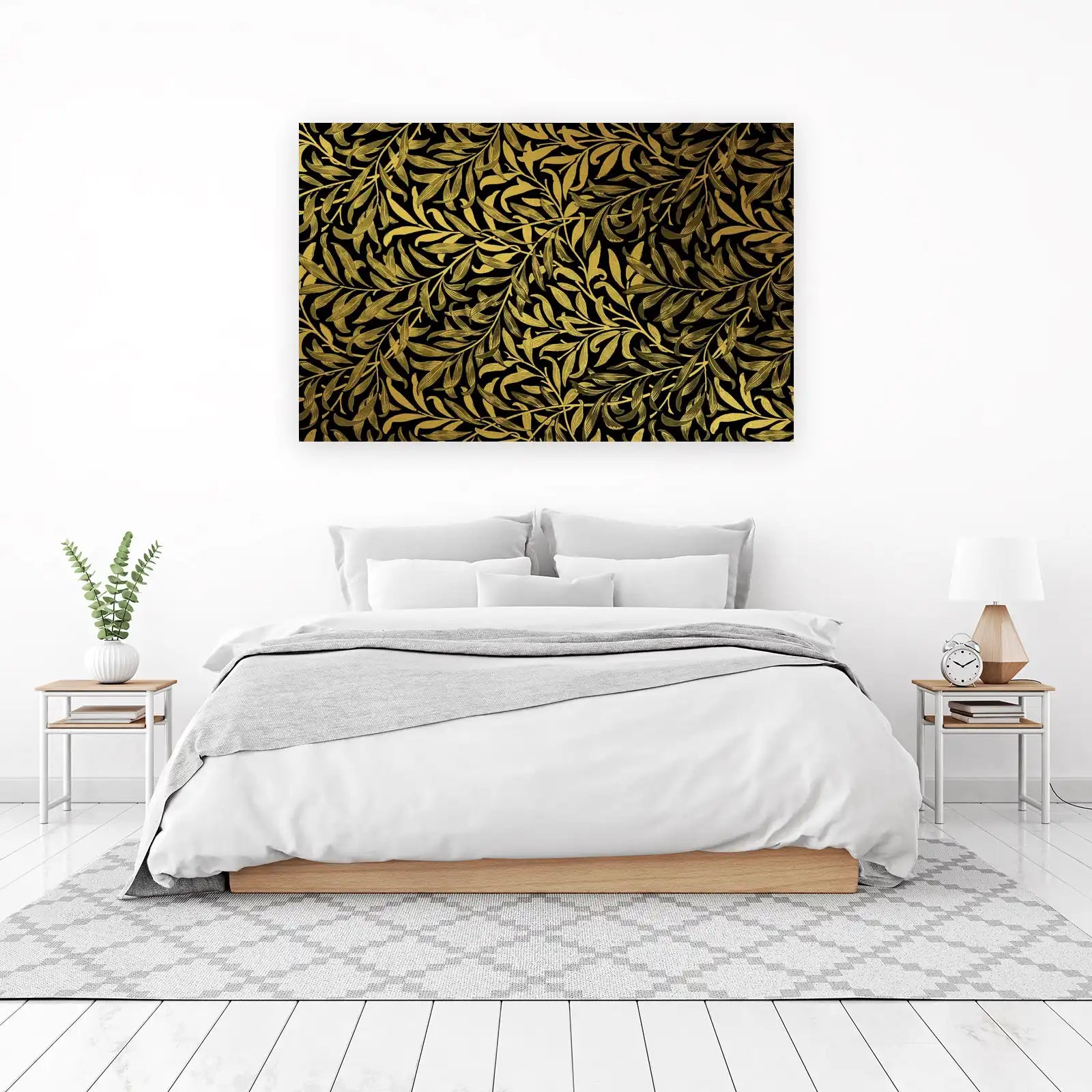 Elegant Gold Willow Branch Art Wall Art