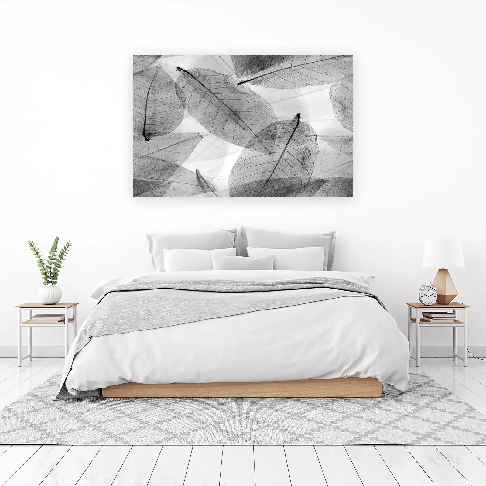 Monochromatic Skeleton Leaves Wall Art