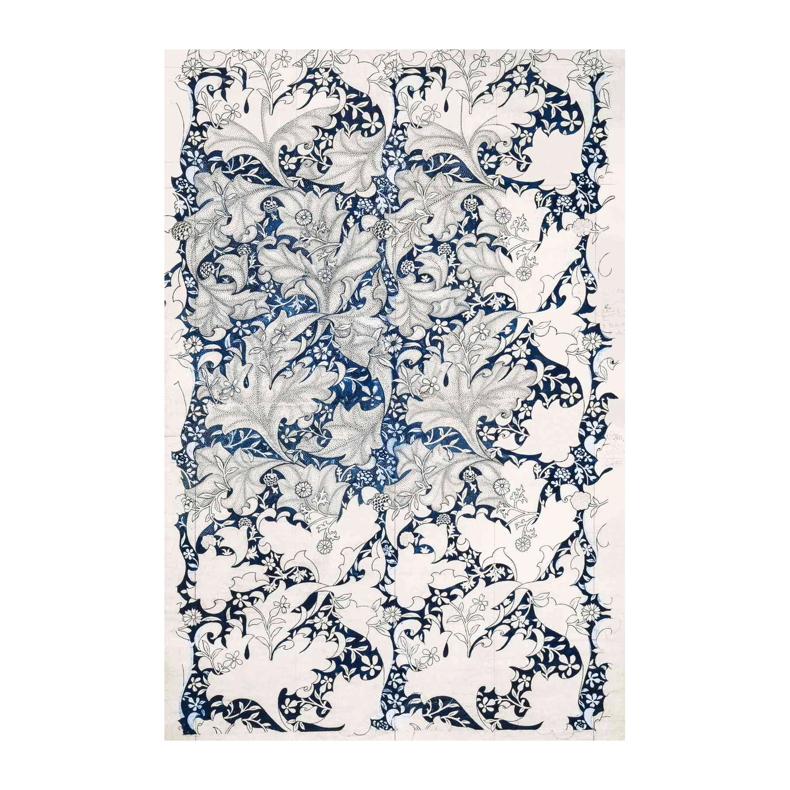 Vintage Botanical Garden Blue Floral Wall Art