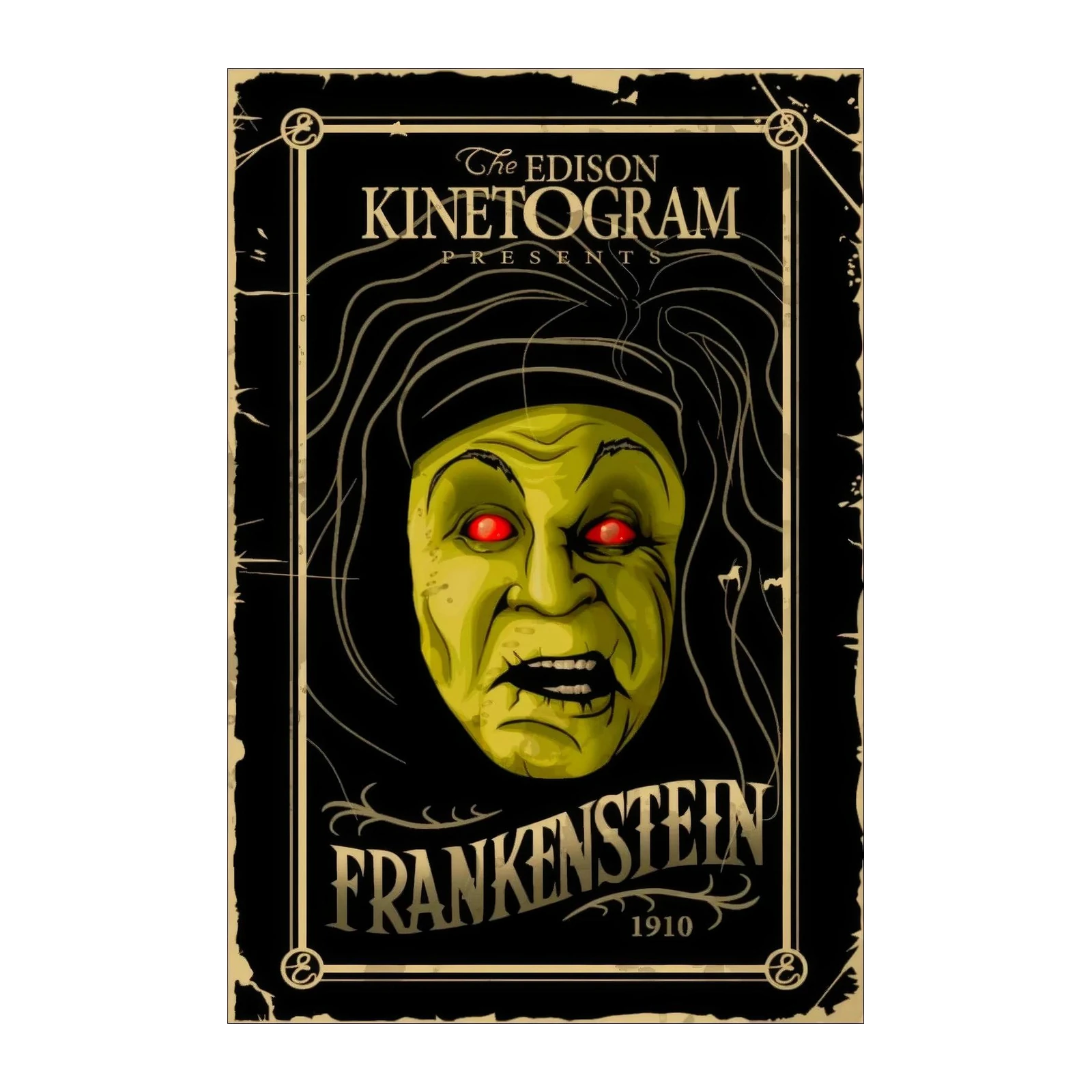 Vintage Frankenstein Horror Movie Poster Wall Art
