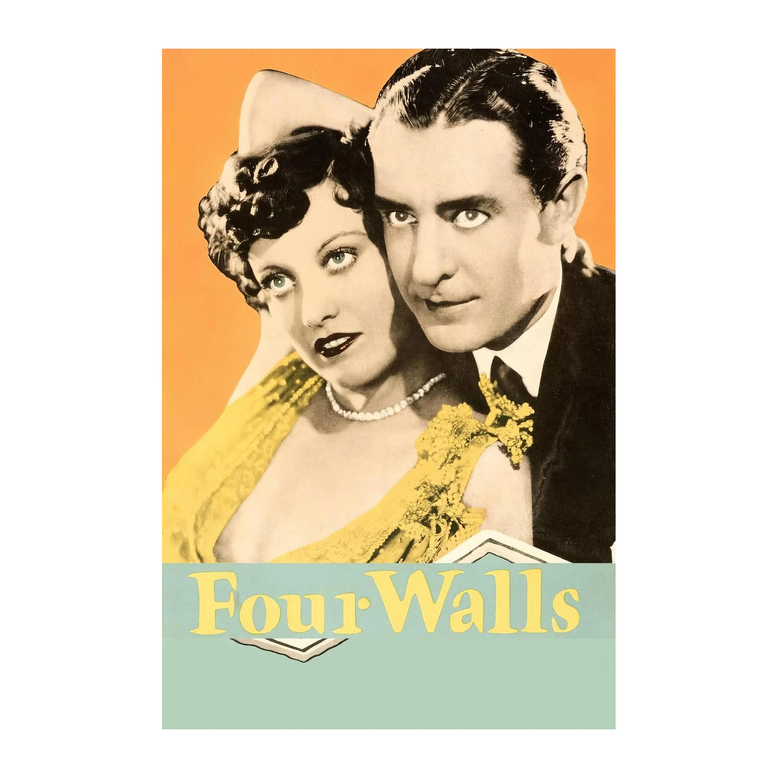 Vintage "Four Walls" Movie Poster Wall Art