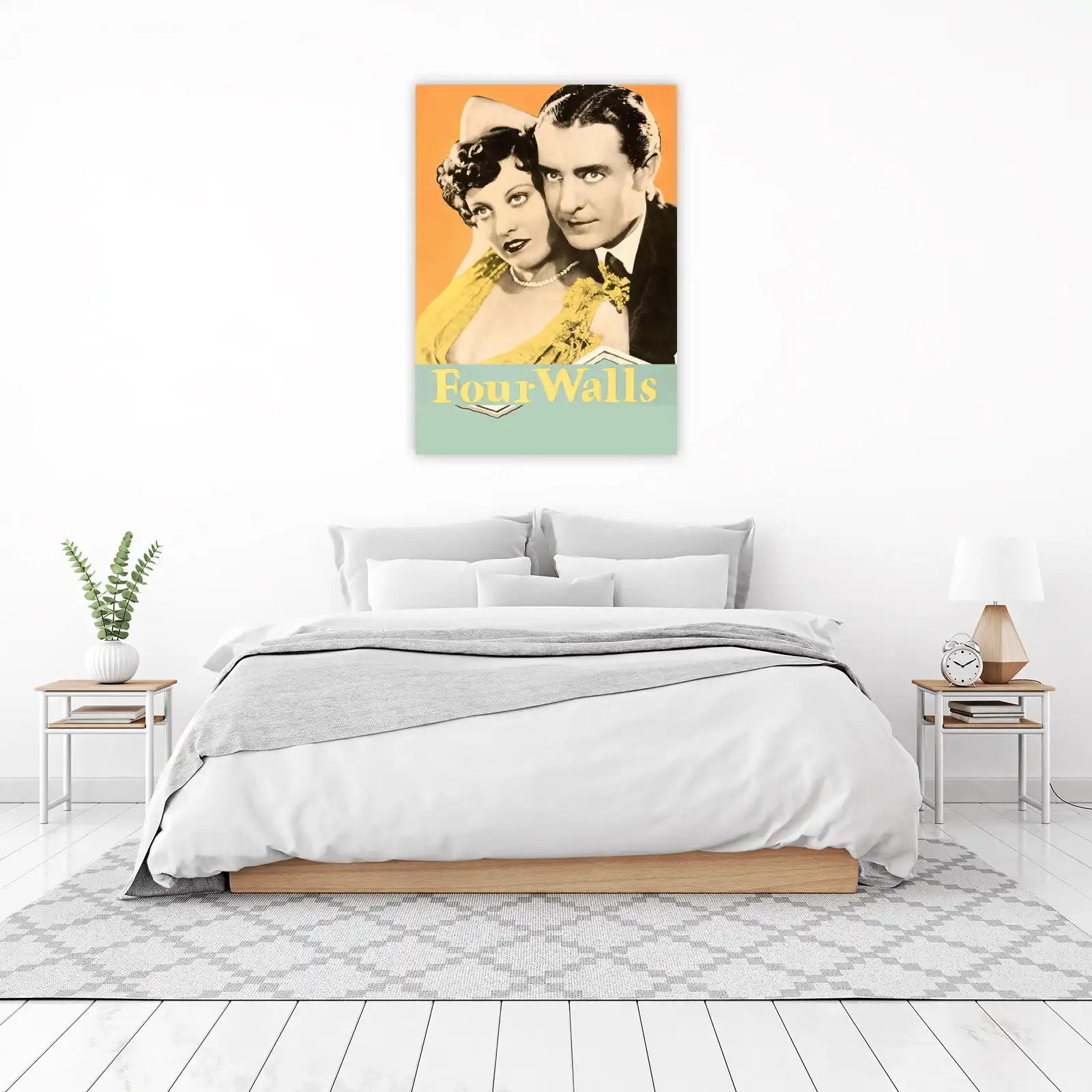 Vintage "Four Walls" Movie Poster Wall Art