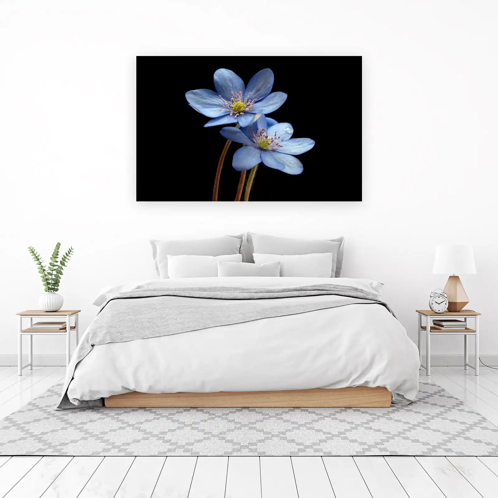 Serene Blue Flower Nature Wall Art