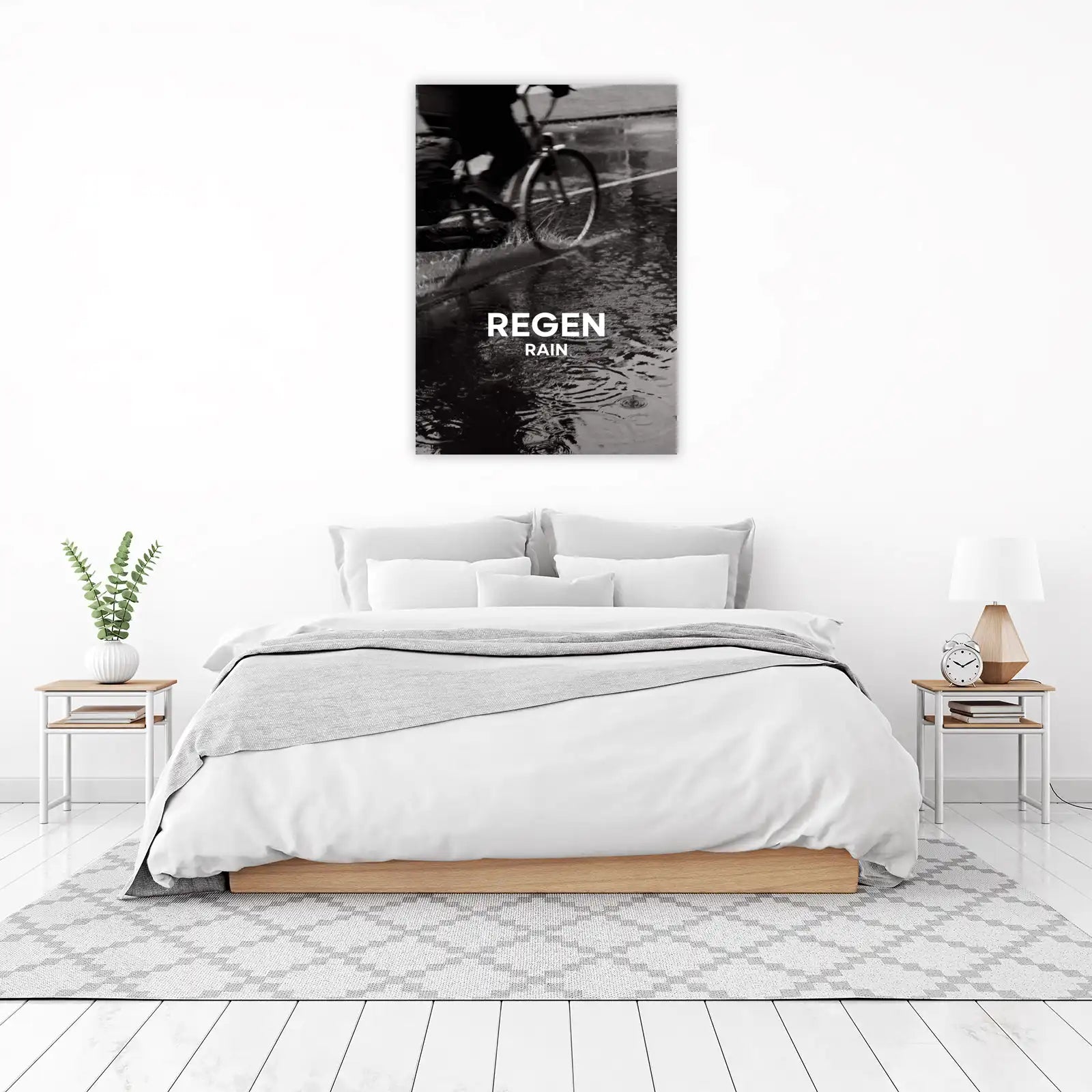 Regen Rain Biker Wall Art