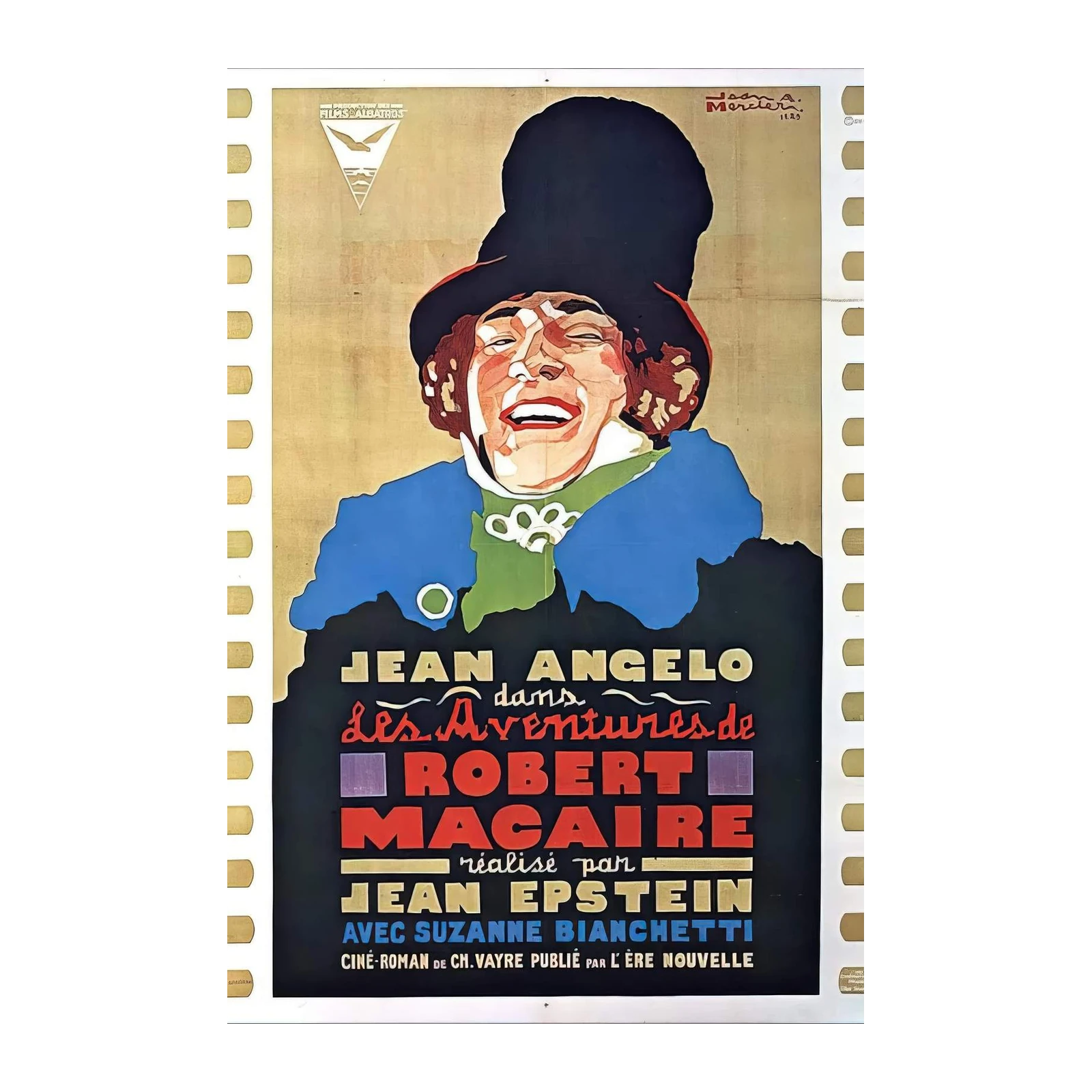 Vintage French Film Poster Jean Angelo Wall Art