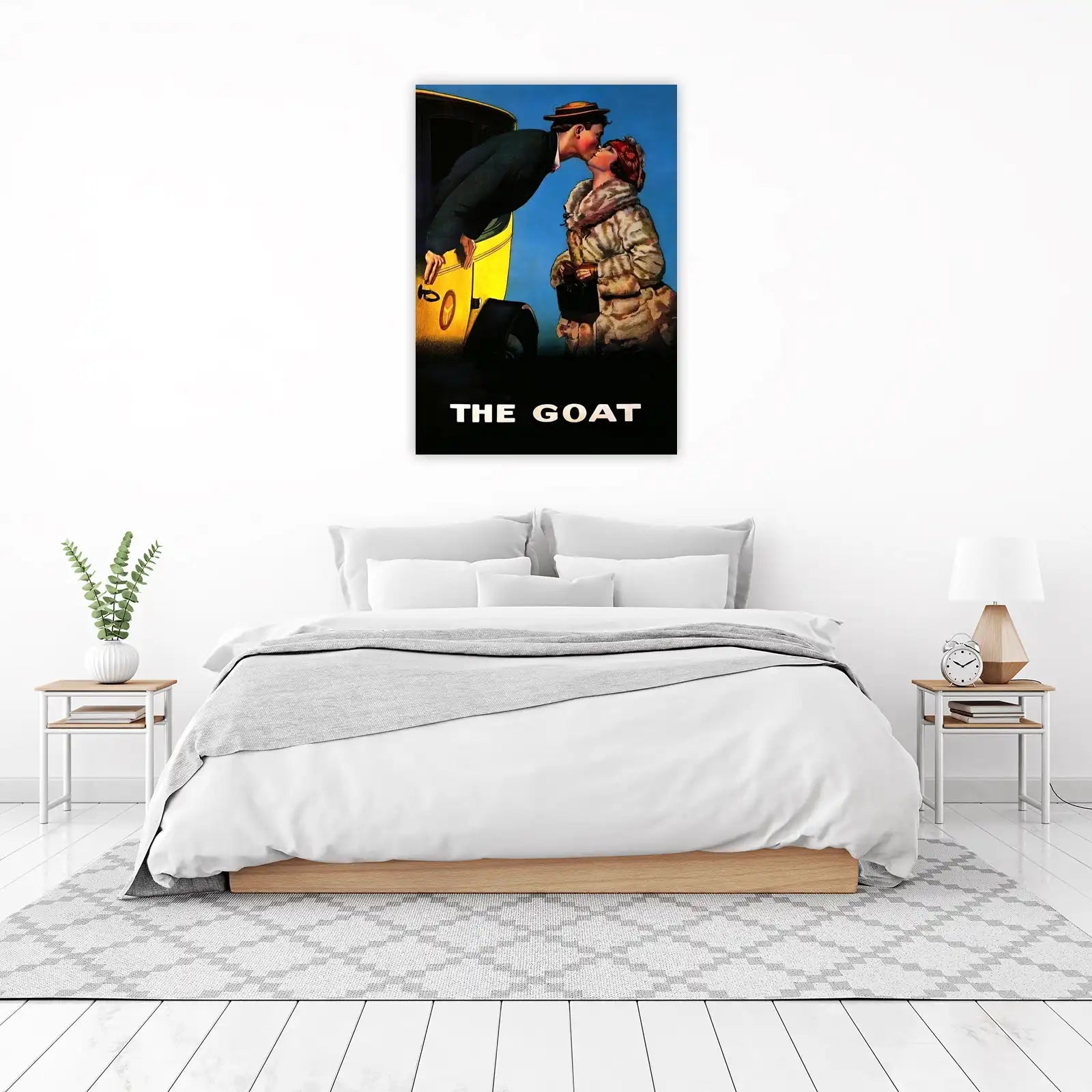 Vintage Couple Kissing 'The Goat' Wall Art