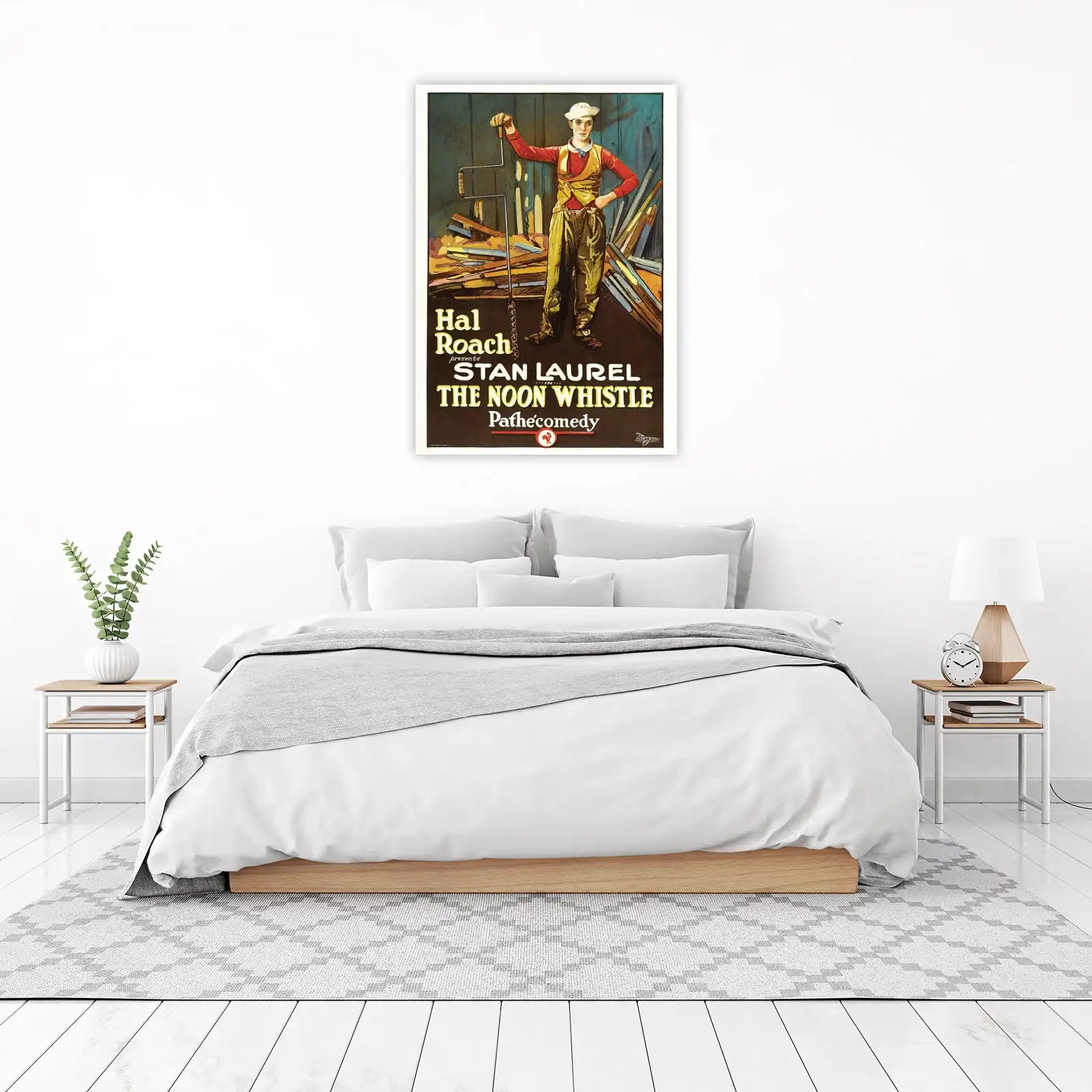 Vintage Stan Laurel Comedy "The Noon Whistle" Wall Art