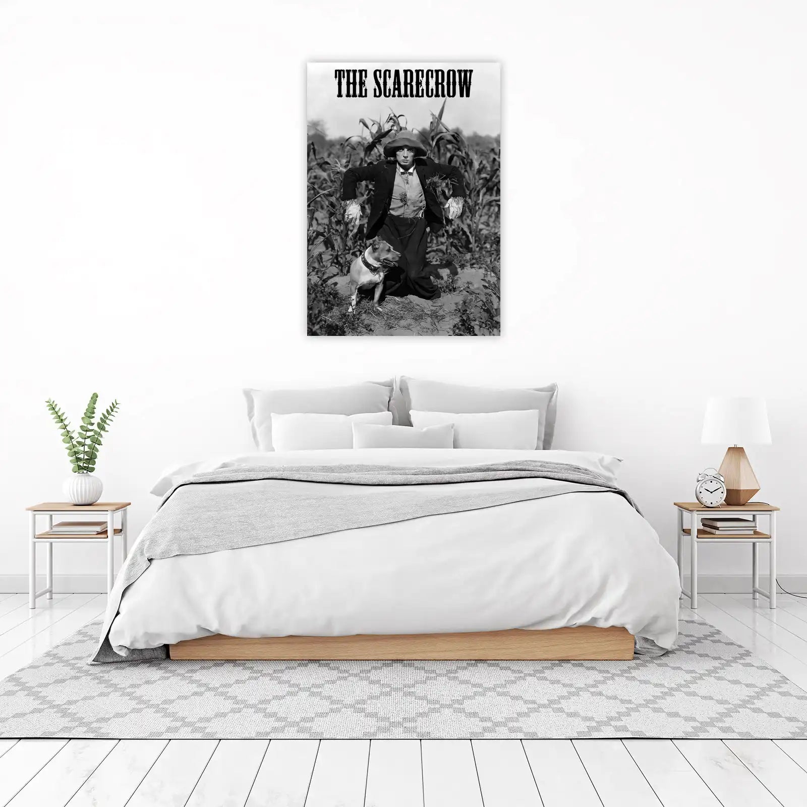 Haunting Scarecrow & Dog Vintage Wall Art