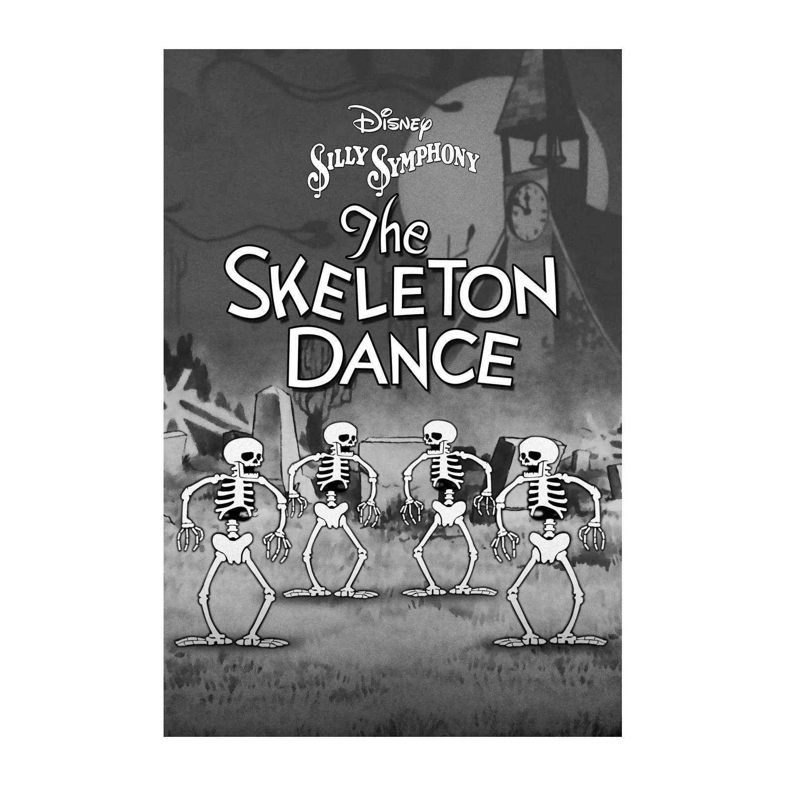 Vintage Skeleton Dance Disney Silly Symphony Wall Art