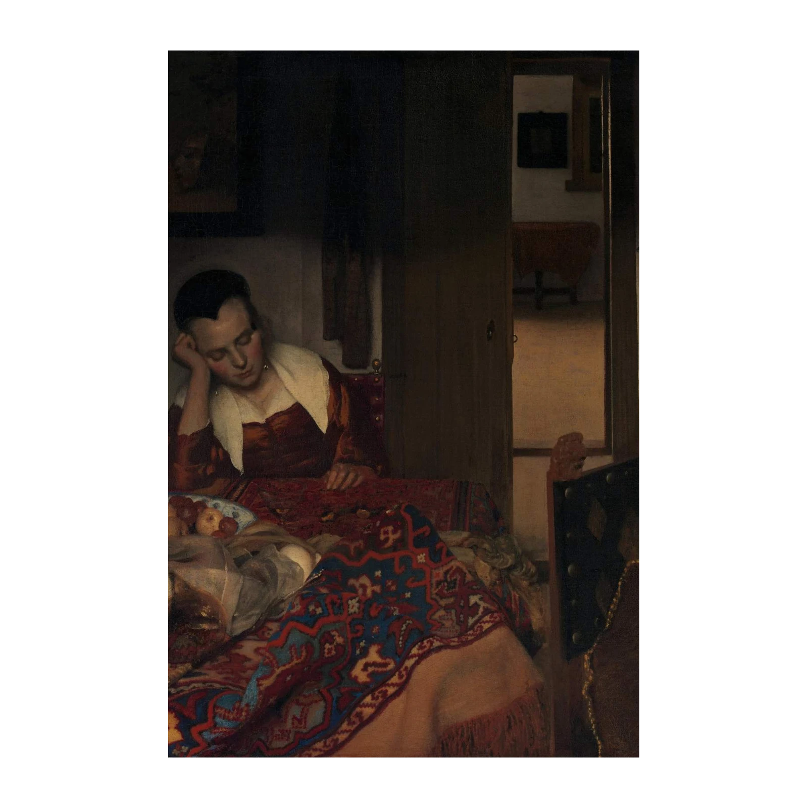 Serene Woman Slumbering Dutch Masterpiece Wall Art