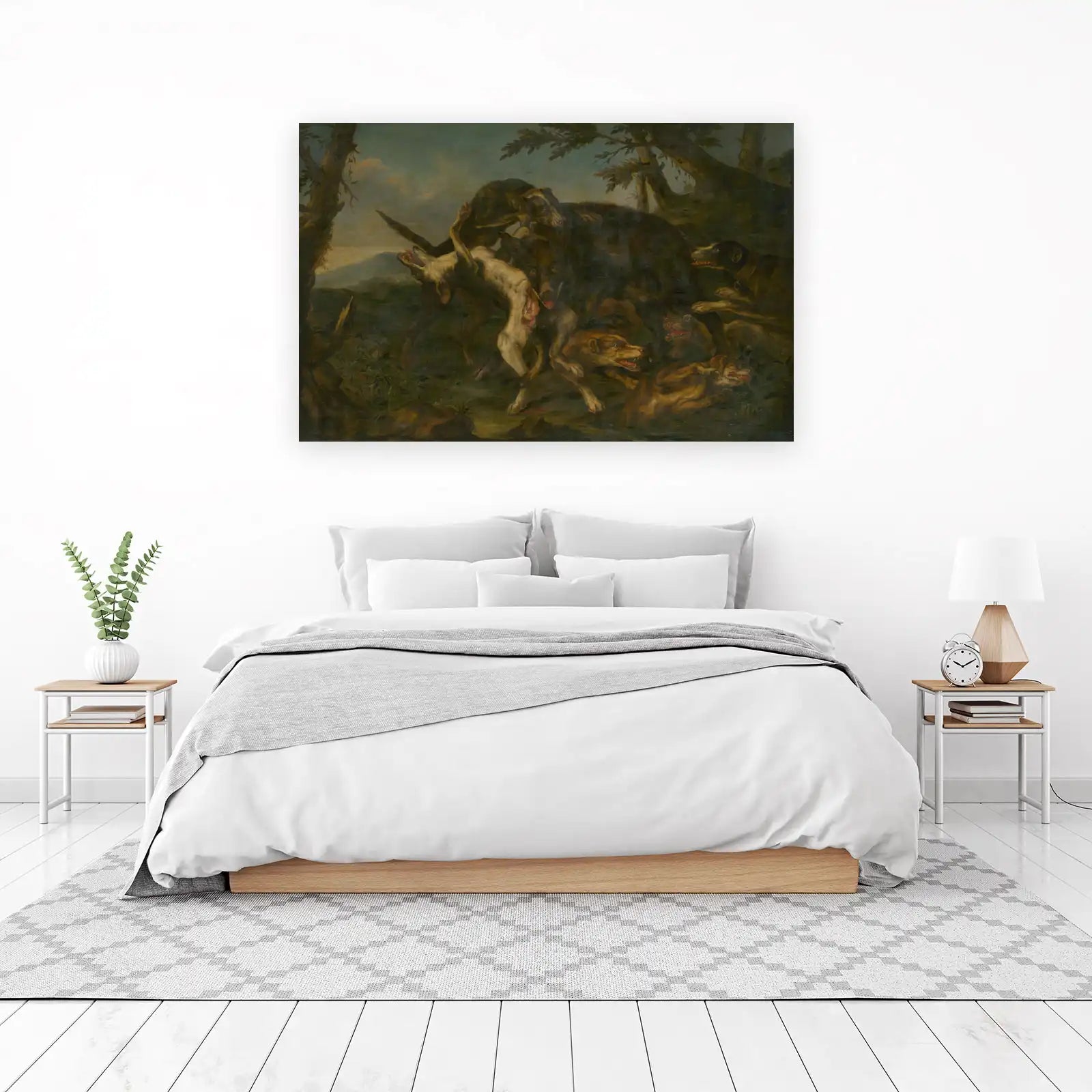 Wild Boar Hunt Wall Art | Animal Art
